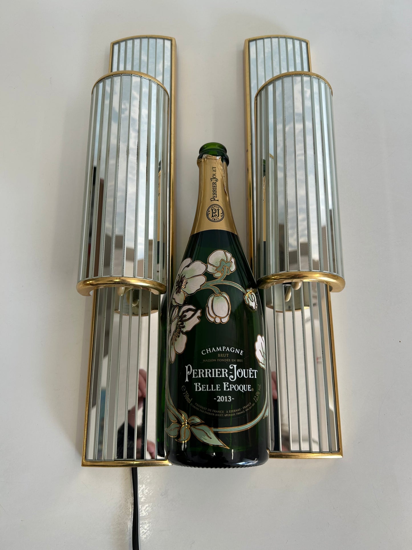 Pair of Mirrored Sconces by Dekundt, Belgium, 1980's (Model 1620-114)