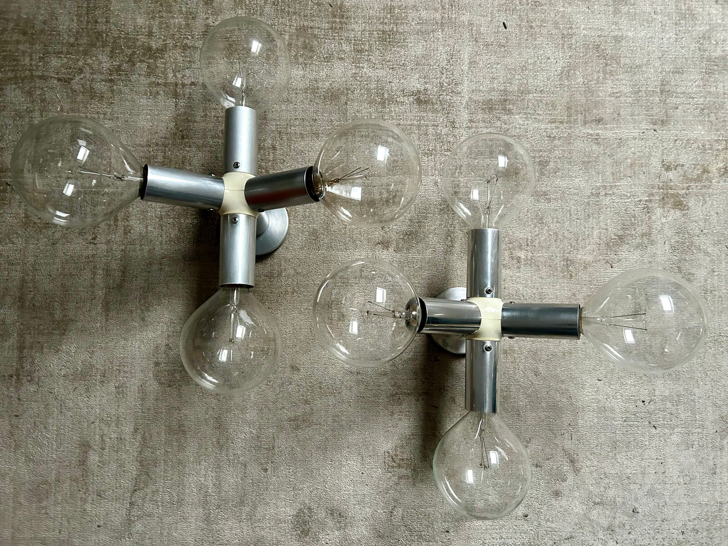 Pair of Wall Lights by Trix & Robert Haussmann for Swiss Lamps Int., Switzerland, 1960's