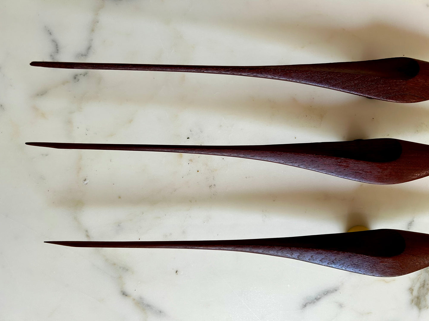Set of 3 Teak Wall Mounted Cranes, Scandinavian Modern, Denmark, 1960's