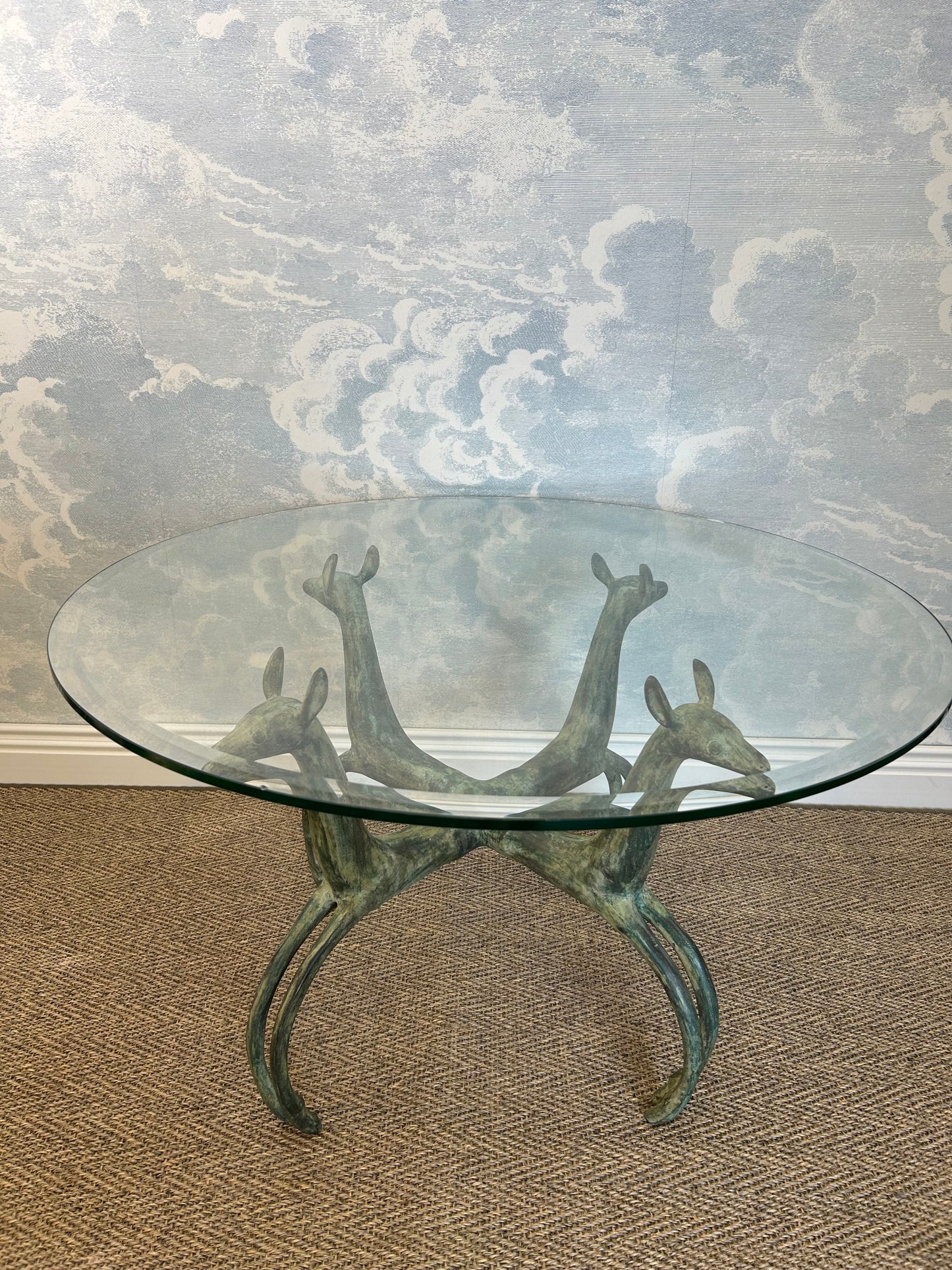 Sculptural Coffee Table, Patinated Bronze, in the Style of Armand-Albert Rateau