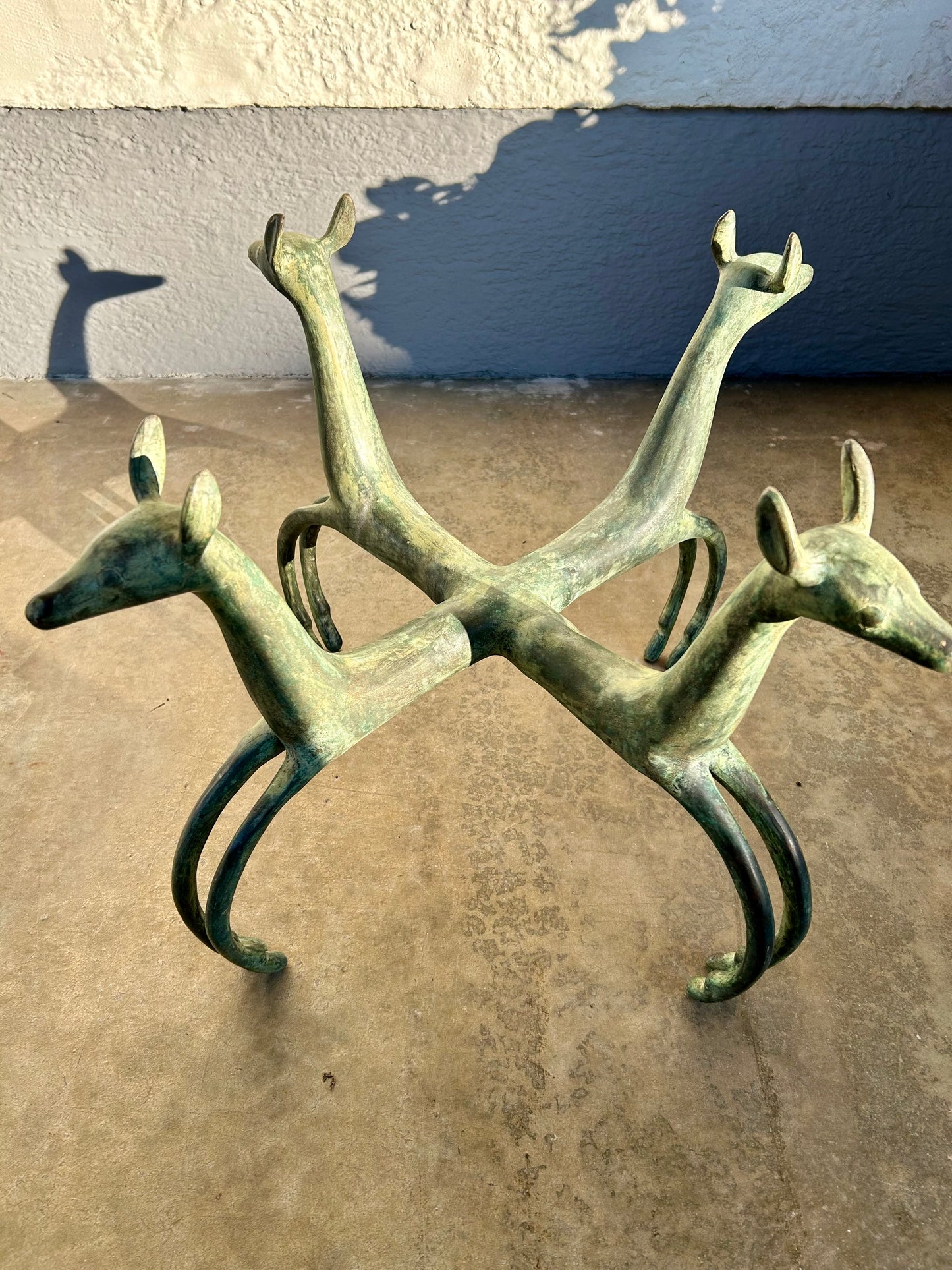 Sculptural Coffee Table, Patinated Bronze, in the Style of Armand-Albert Rateau