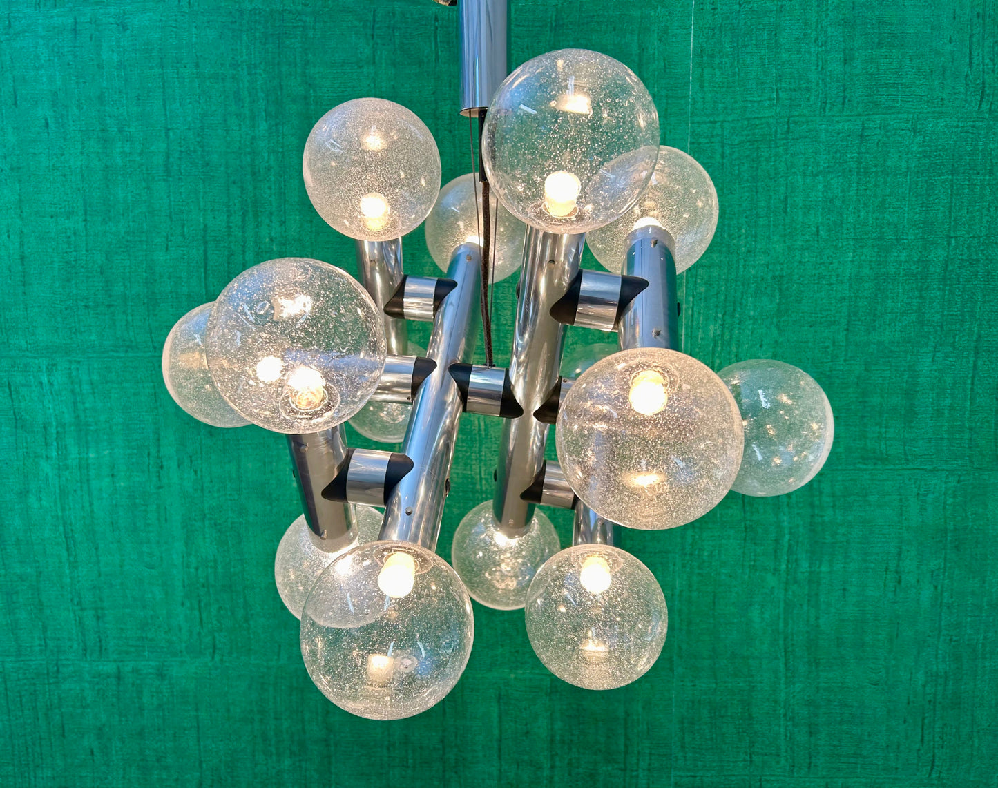 Atomic Age Chandelier by Kalmar Franken KG, Model RS 14 HL, Austria 1970's