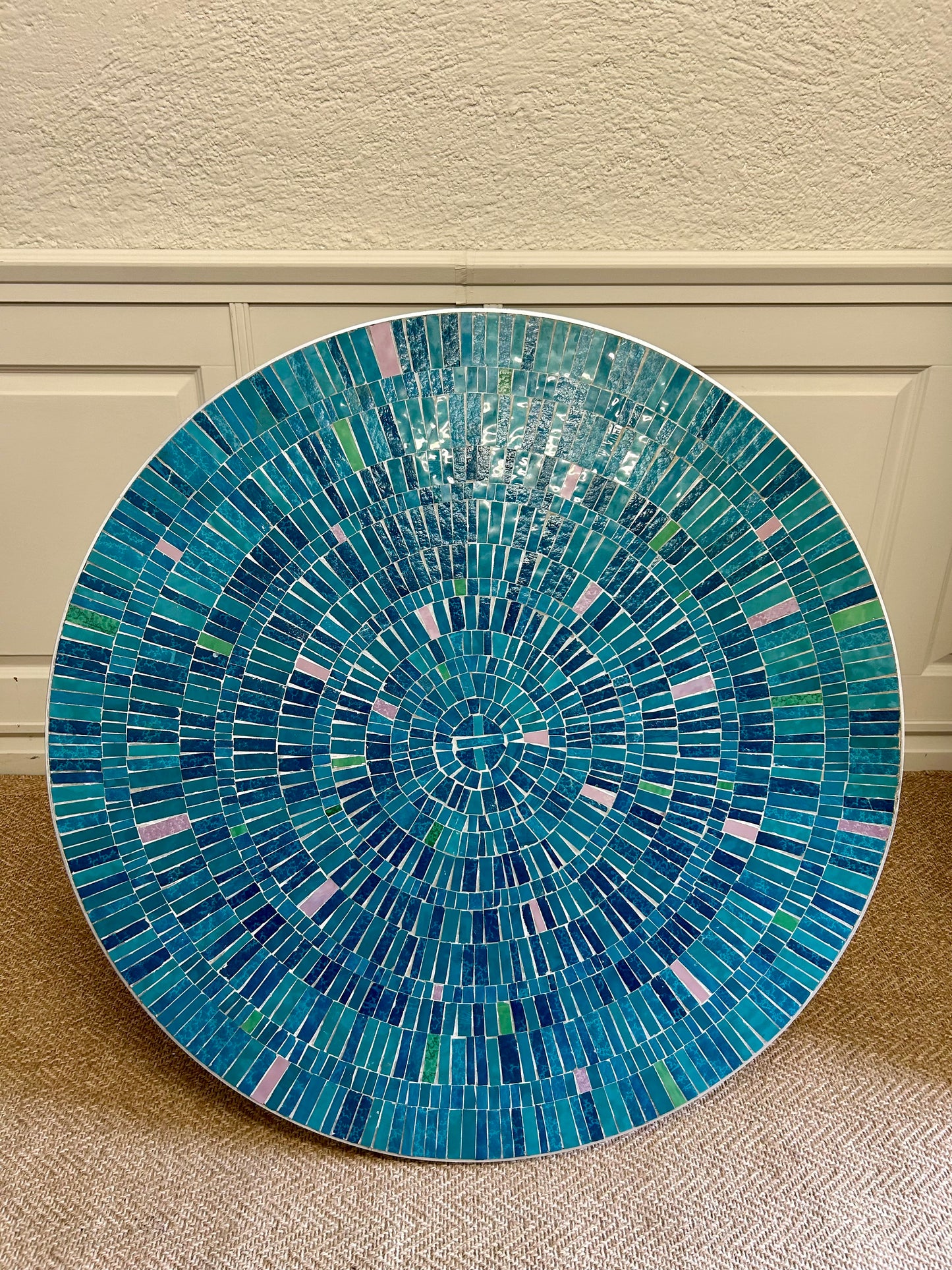 Turquoise Mosaic Coffee Table by Berthold Müller-Oerlinghausen, Germany, 1960s