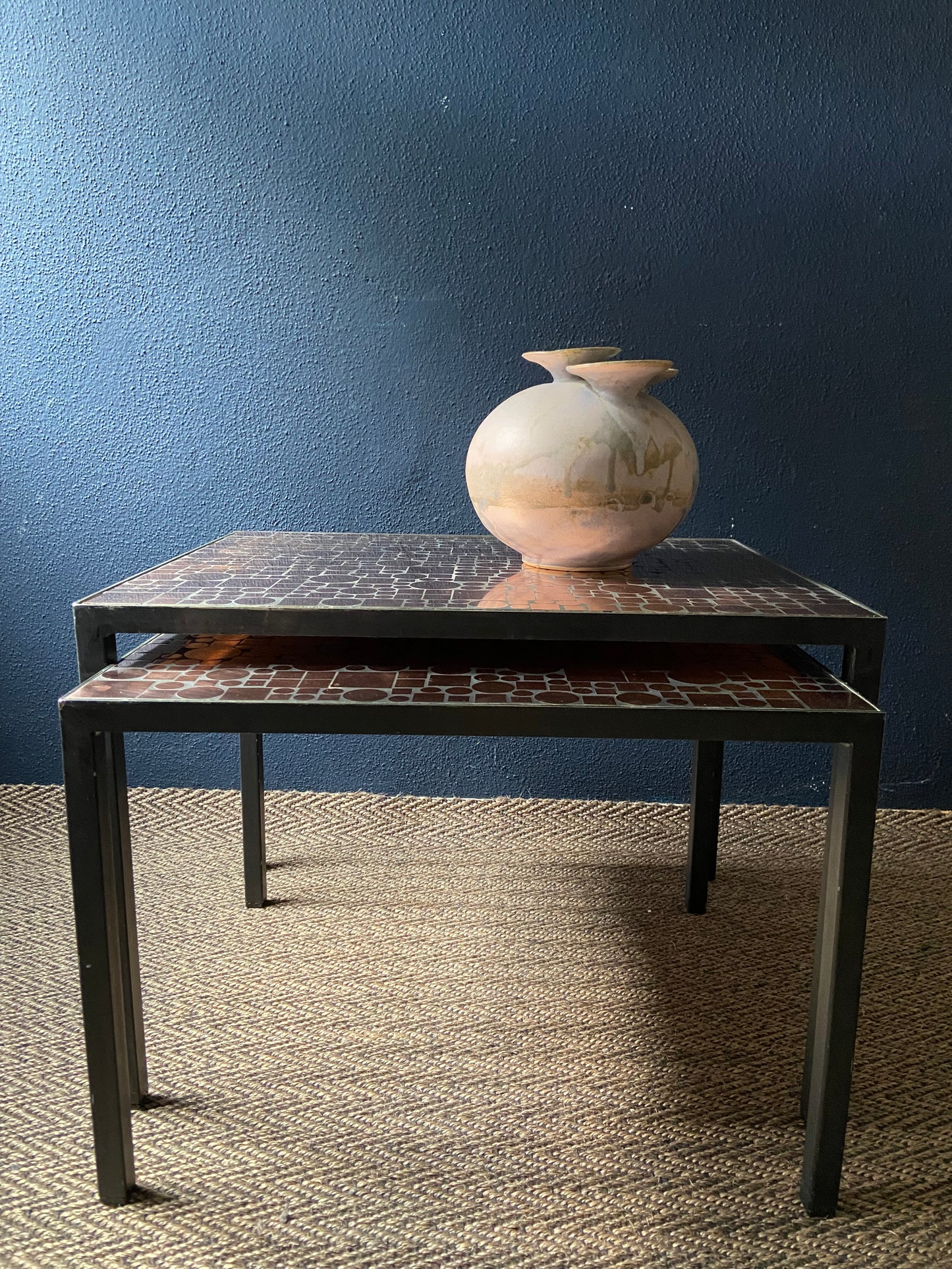 Copper Nesting Tables by Herbert Hirche for Rosenthal, Germany 1970s