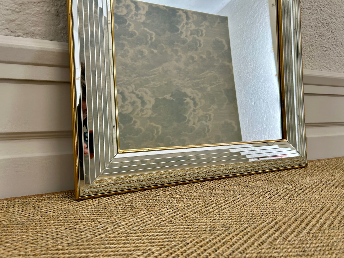 Glamourous Wall Mirror with Faceted Frame by Dekundt, Belgium, 1980's (Model 2024.311)