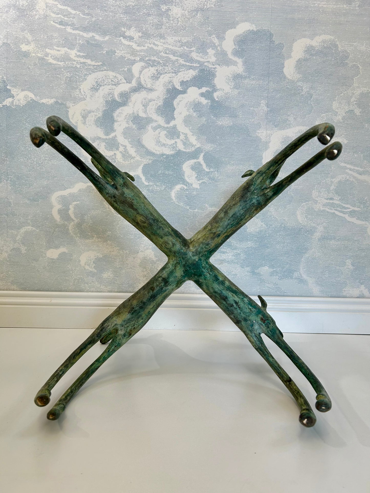 Sculptural Coffee Table, Patinated Bronze, in the Style of Armand-Albert Rateau