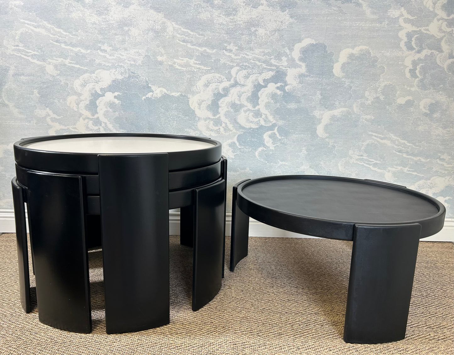 Set of 4 Lounge Tables Model 780 by GIANFRANCO FRATTINI for CASSINA, Italy, 1970s