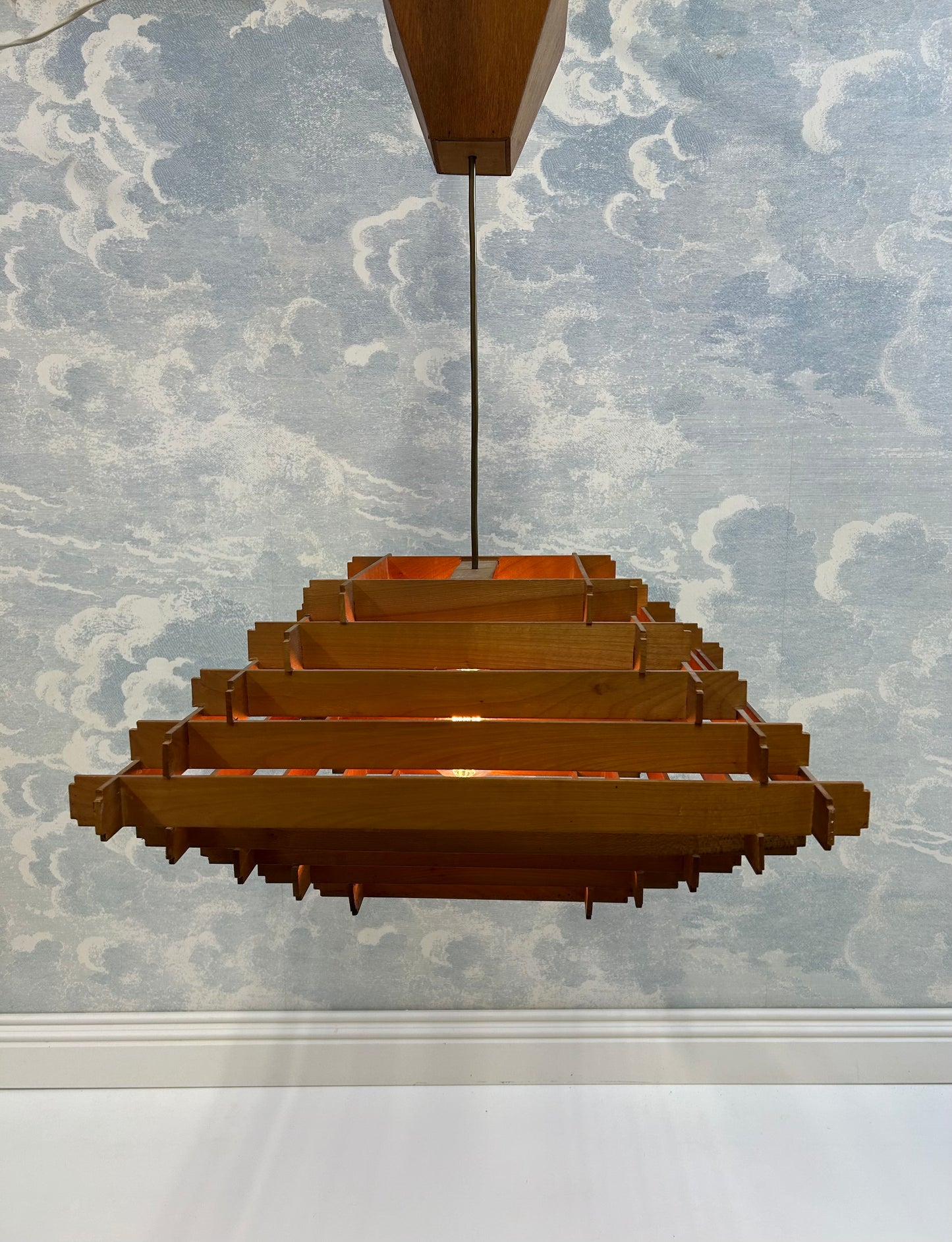 Tiered Scandinavian Modern Pendant Light attr. to  Hans-Agne Jakobsson, Sweden, 1960s