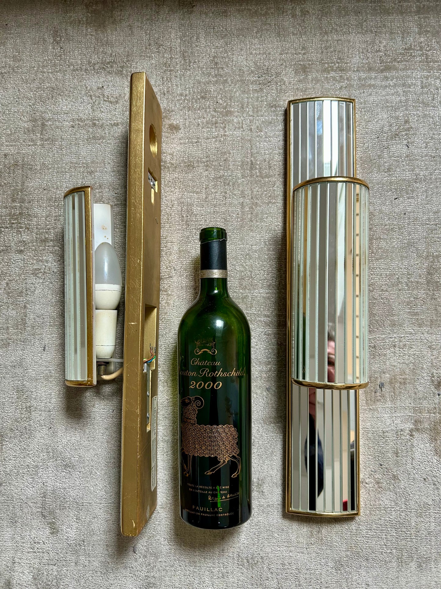 Pair of Mirrored Sconces by Dekundt, Belgium, 1980's (Model 1620-114)