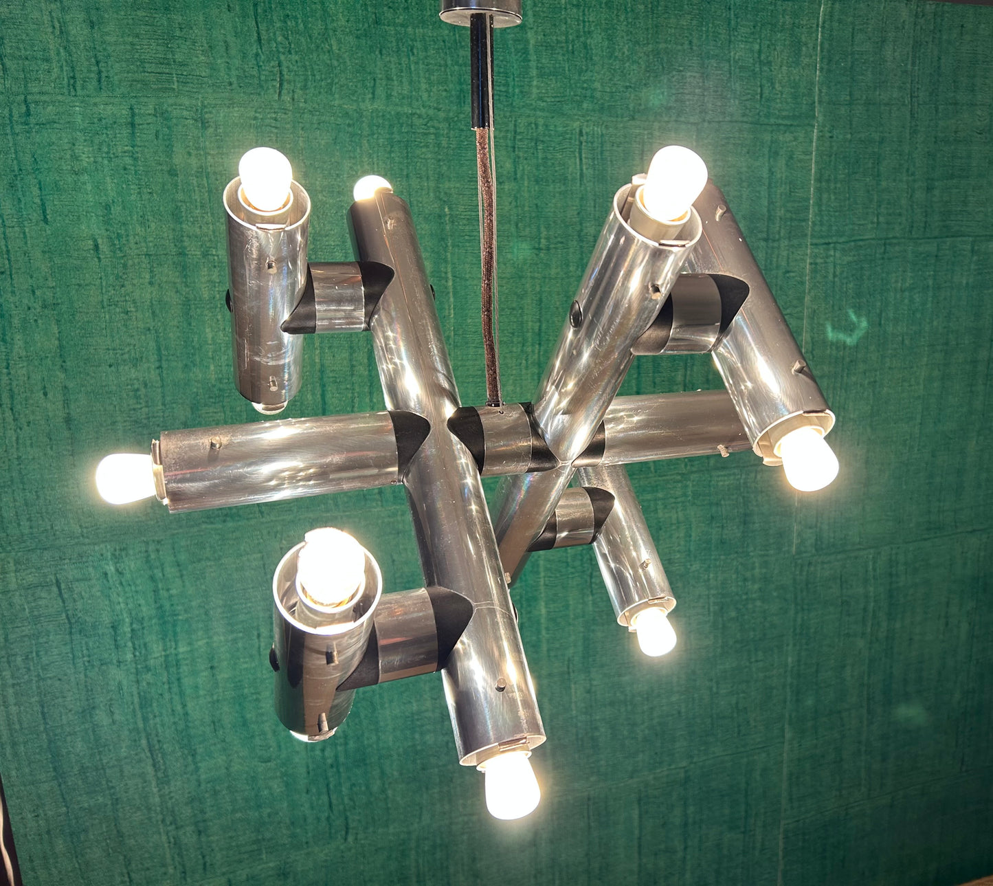 Atomic Age Chandelier by Kalmar Franken KG, Model RS 14 HL, Austria 1970's