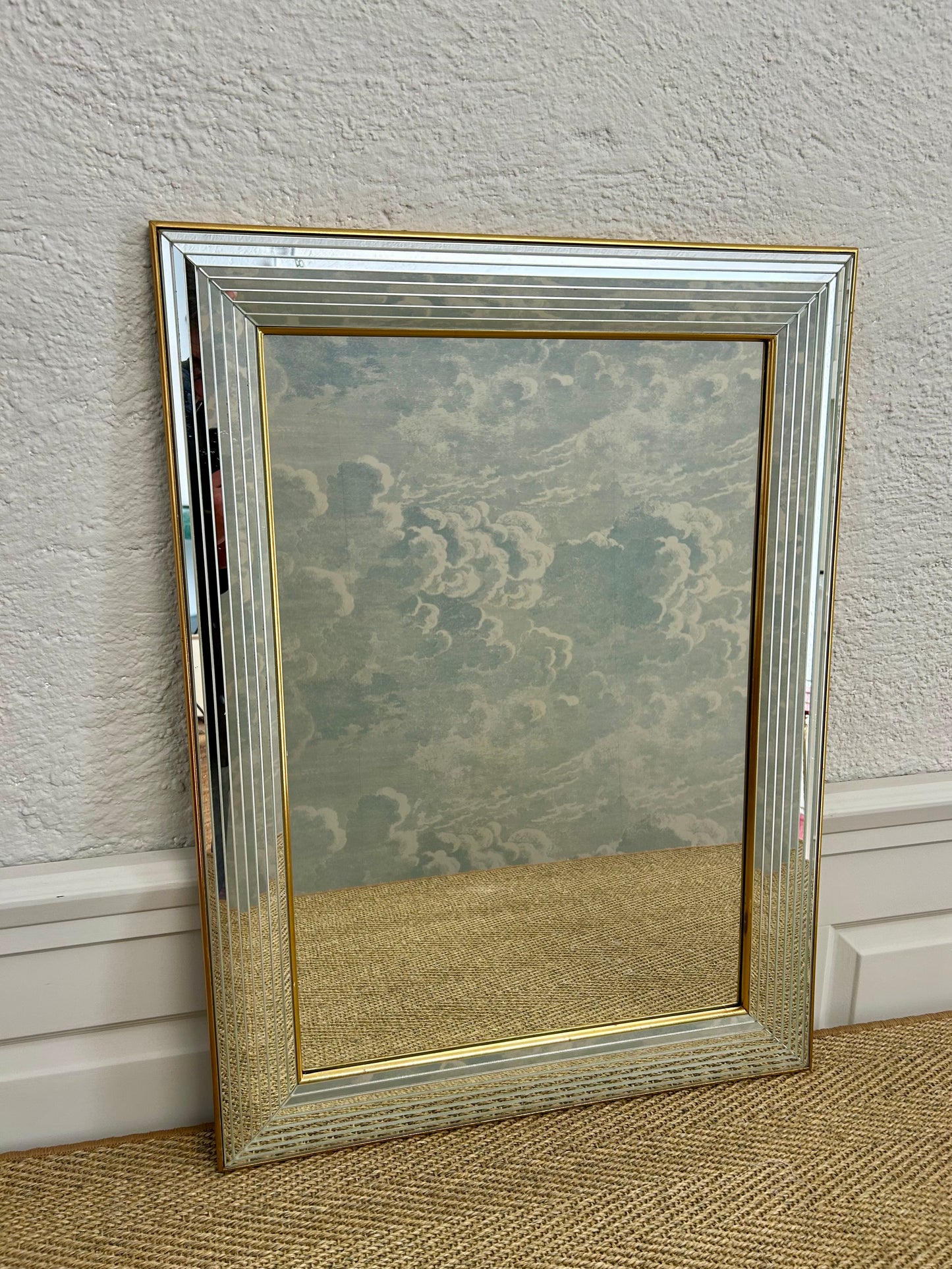 Glamourous Wall Mirror with Faceted Frame by Dekundt, Belgium, 1980's (Model 2024.311)