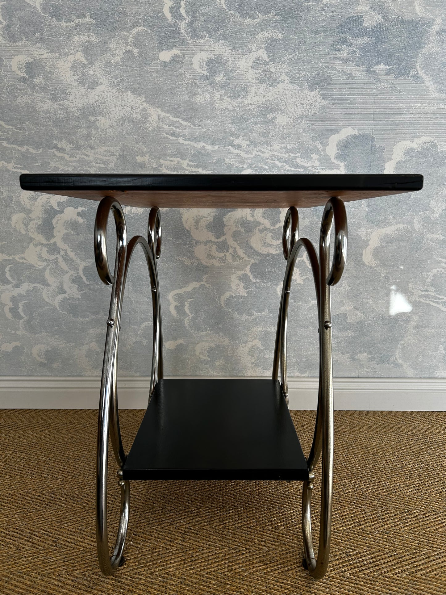 Chrome Tubular 2-tiered Side Table, Art Deco / Bauhaus, Belgium, 1930's