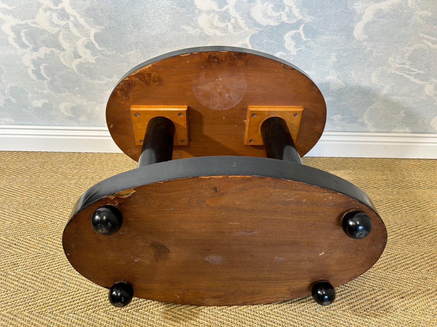 Art Deco Side Table with Walnut Burl Wood Veneer, France, 1930's