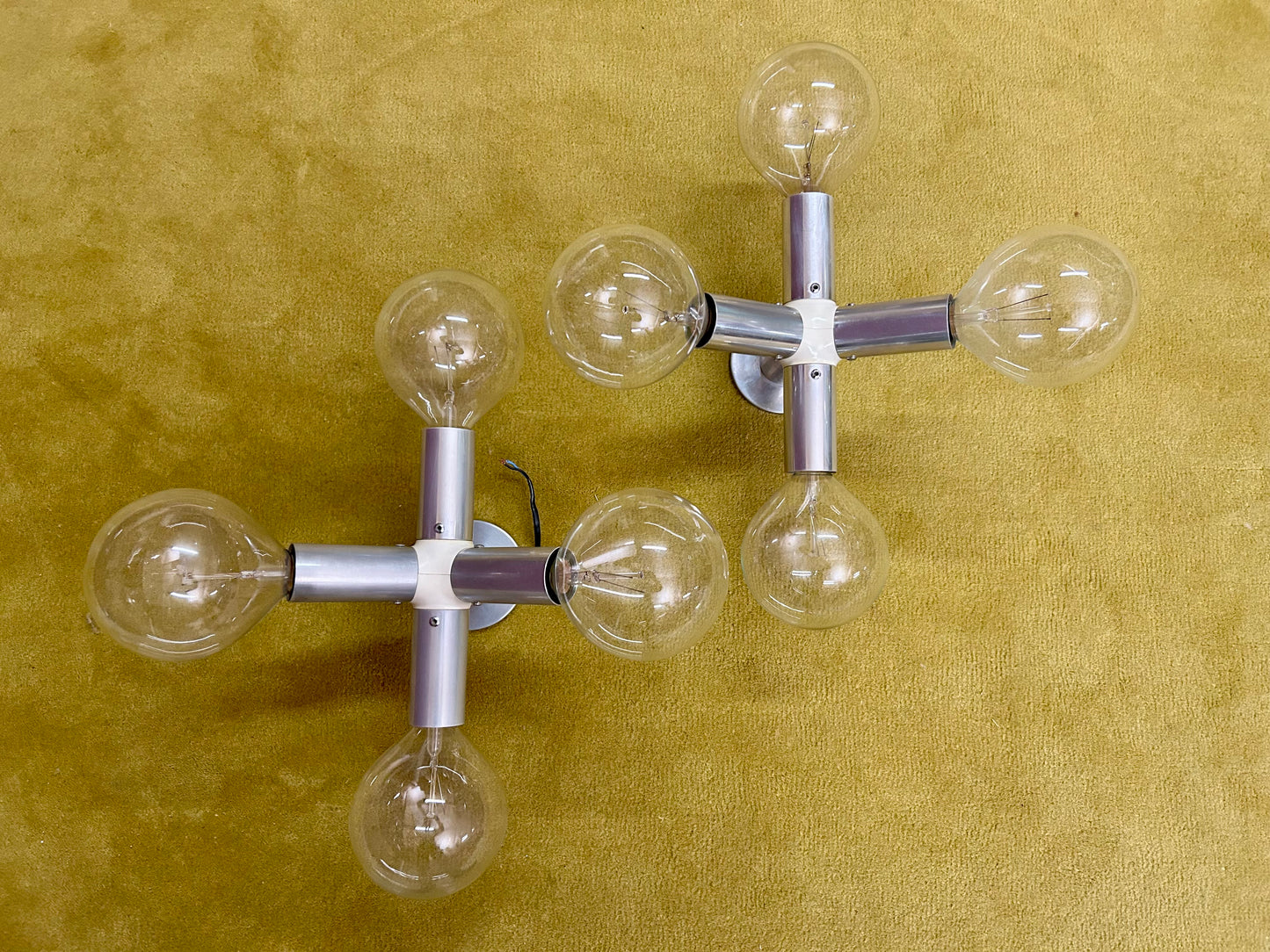 Pair of Wall Lights by Trix & Robert Haussmann for Swiss Lamps Int., Switzerland, 1960's