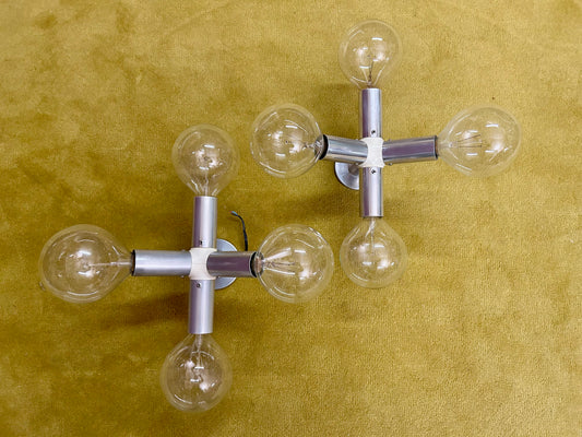 Pair of Wall Lights by Trix & Robert Haussmann for Swiss Lamps Int., Switzerland, 1960's