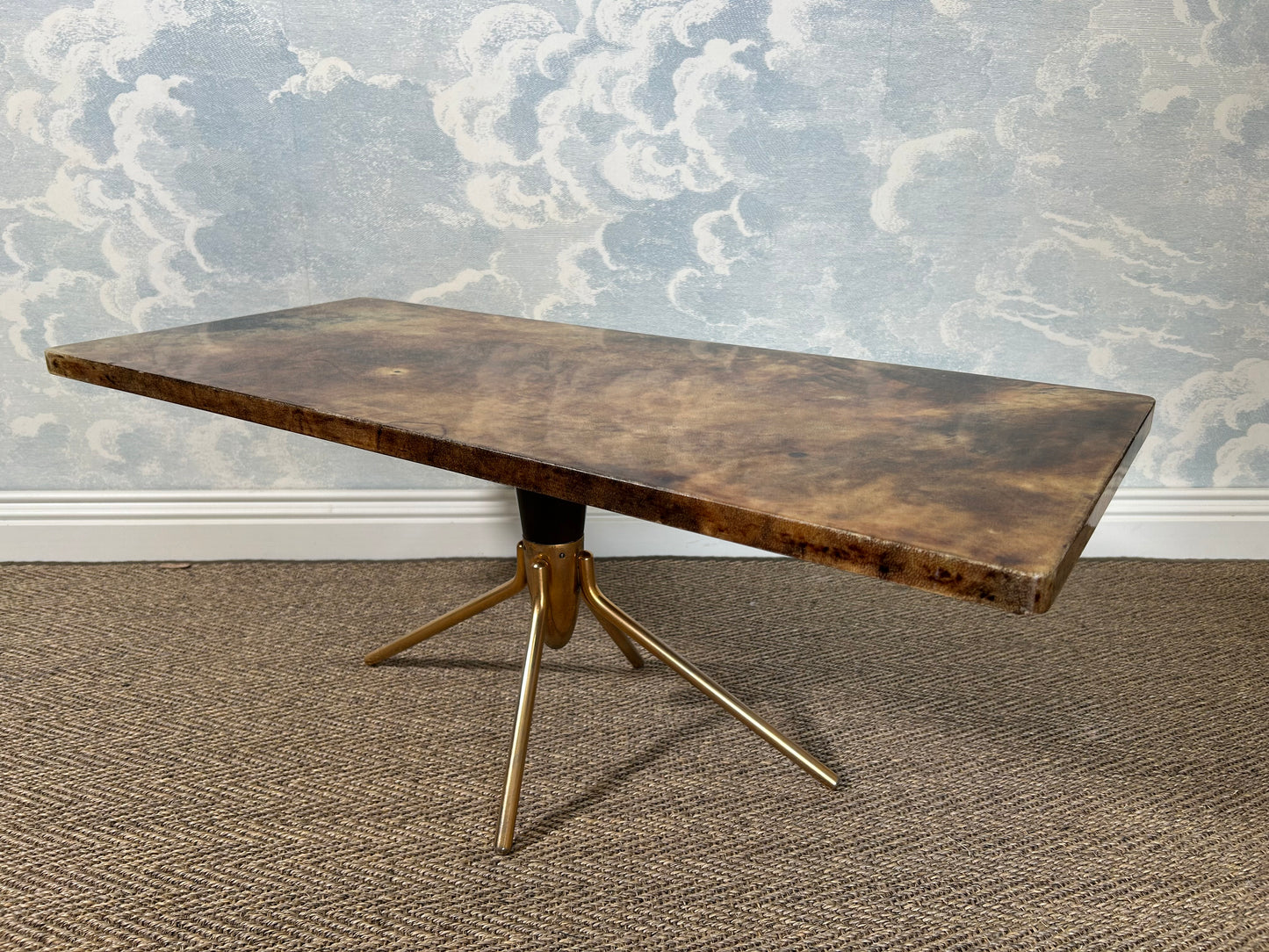 Aldo Tura Lacquered Goatskin Lounge Table, Italy, 1960's
