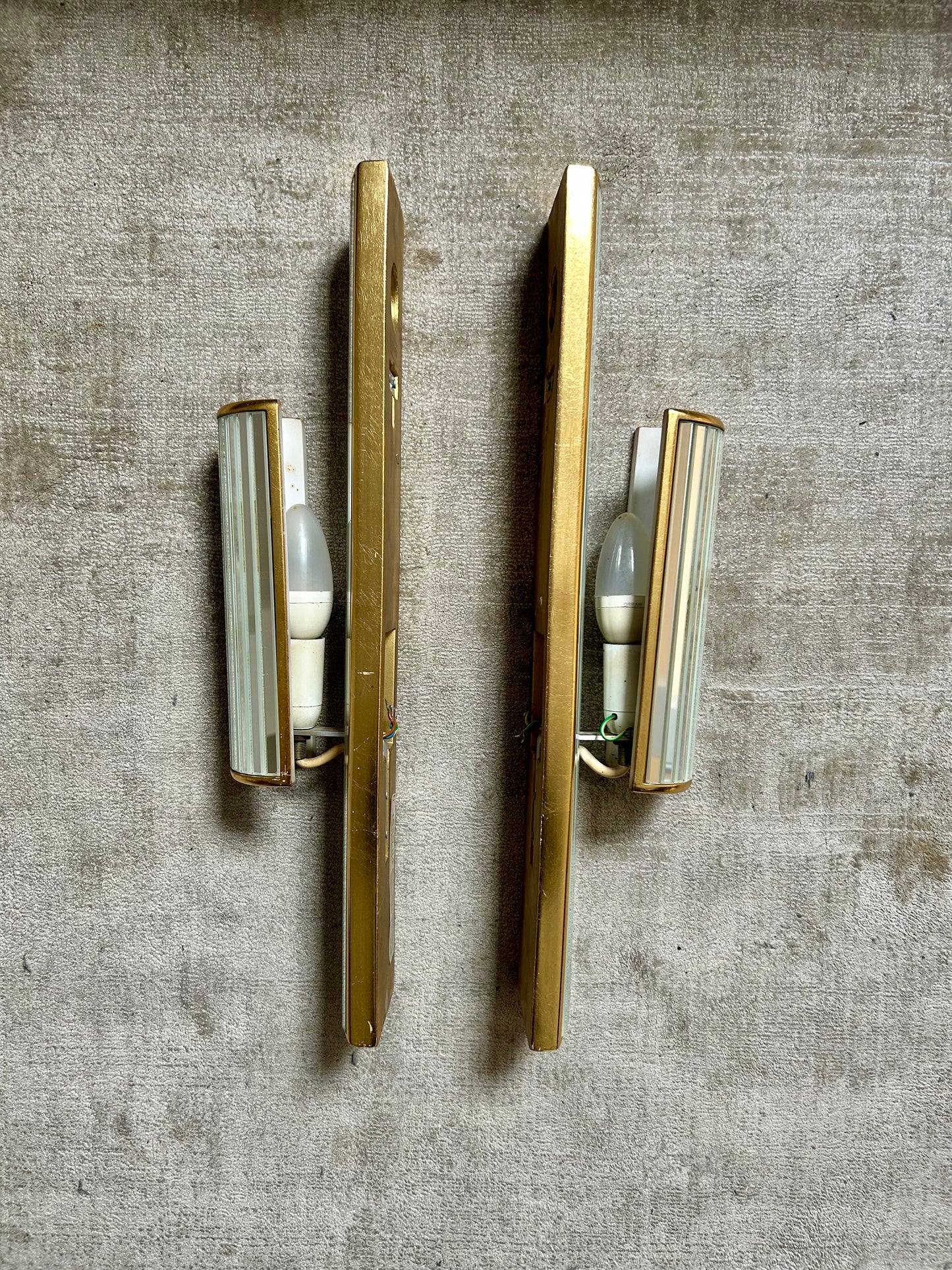 Pair of Mirrored Sconces by Dekundt, Belgium, 1980's (Model 1620-114)