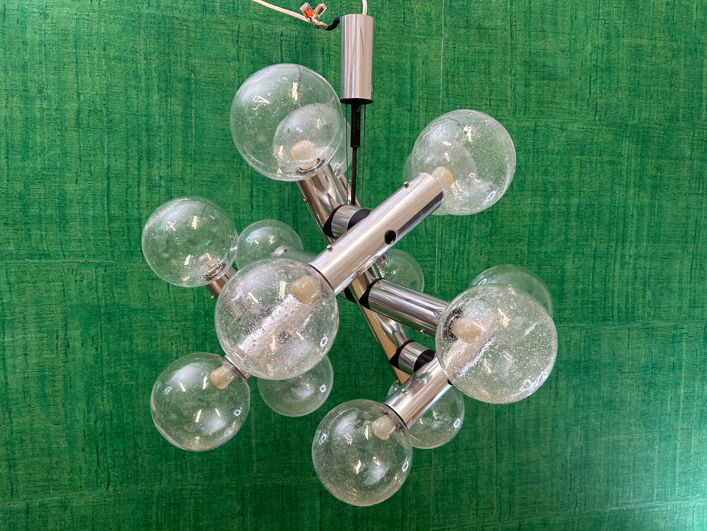 Atomic Age Chandelier by Kalmar Franken KG, Model RS 14 HL, Austria 1970's