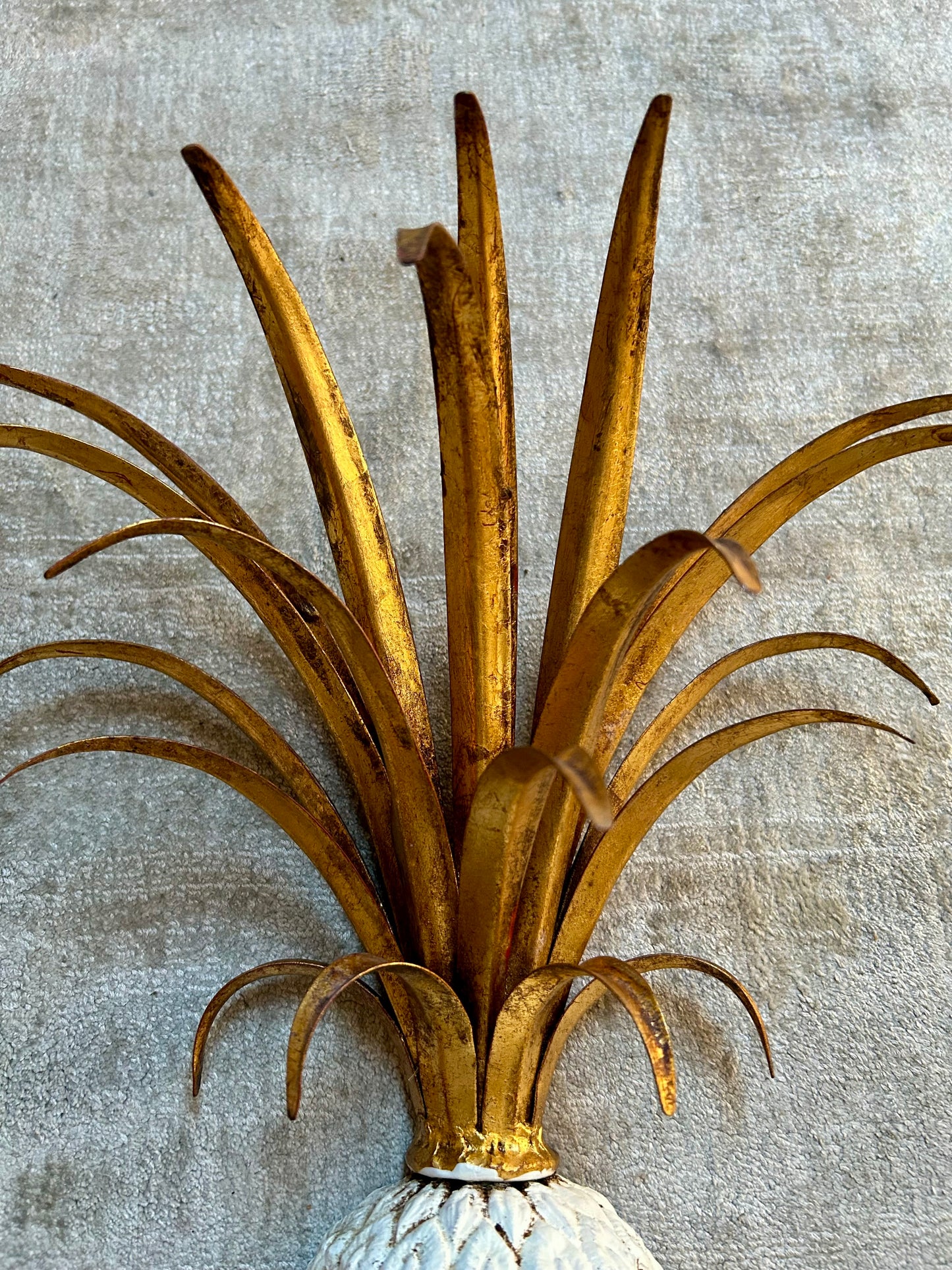 Pair of Pineapple Sconces, in the style of Maison Charles / Jansen, 1960s, Hollywood Regency