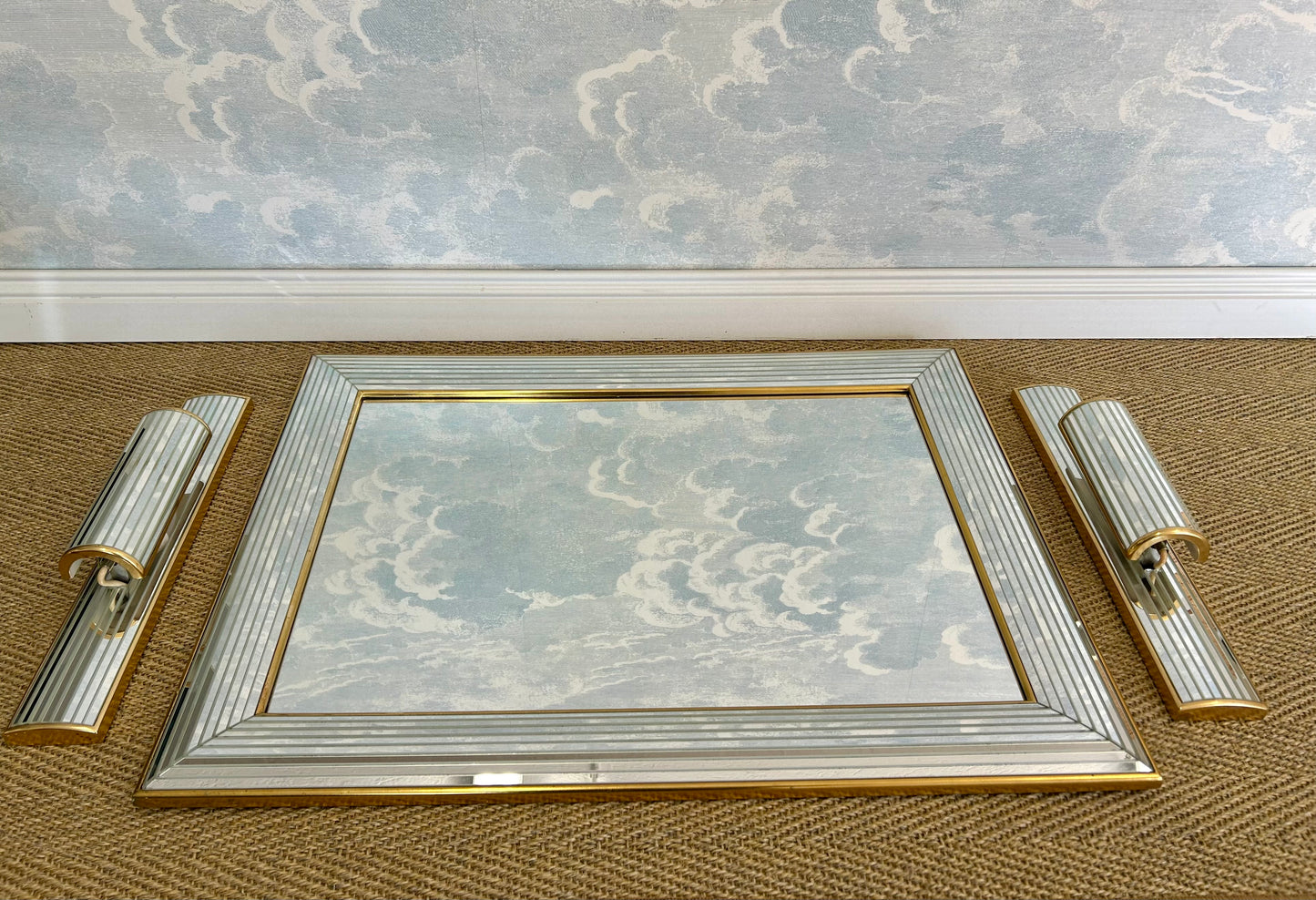 Pair of Mirrored Sconces by Dekundt, Belgium, 1980's (Model 1620-114)