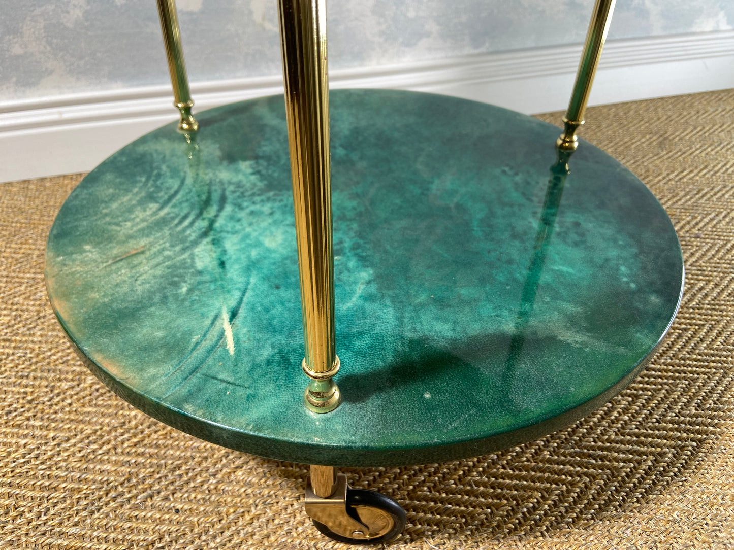 Petit Emerald Green ALDO TURA Side Table, Italy 1960s