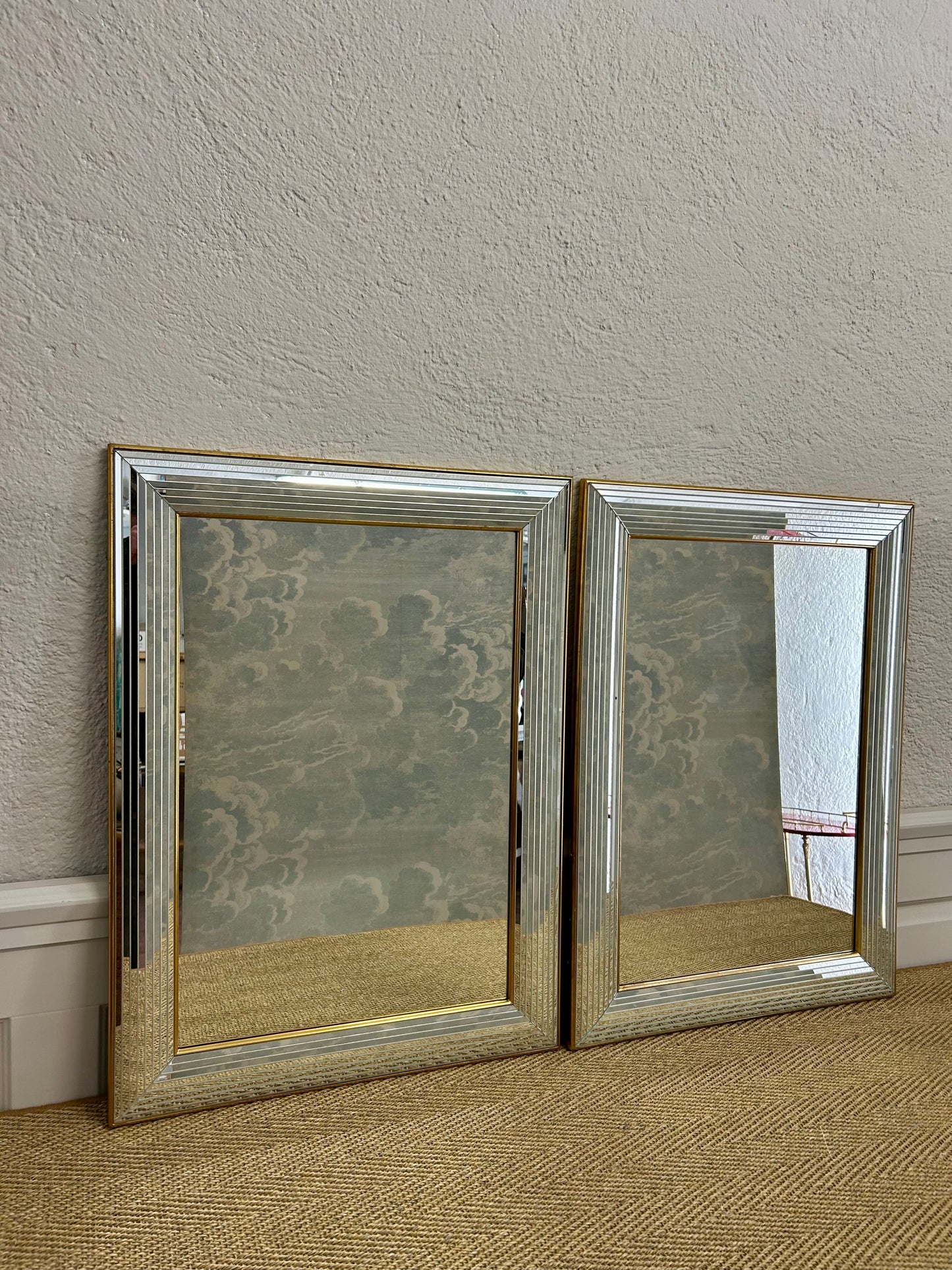 Glamourous Wall Mirror with Faceted Frame by Dekundt, Belgium, 1980's (Model 2024.311)