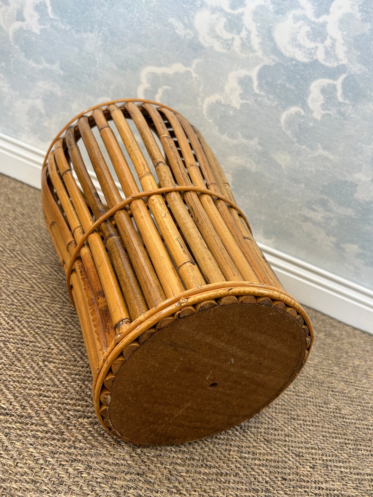 Bamboo Umbrella Stand attr. to Franco Albini for Bonacina, Italy, 1950s