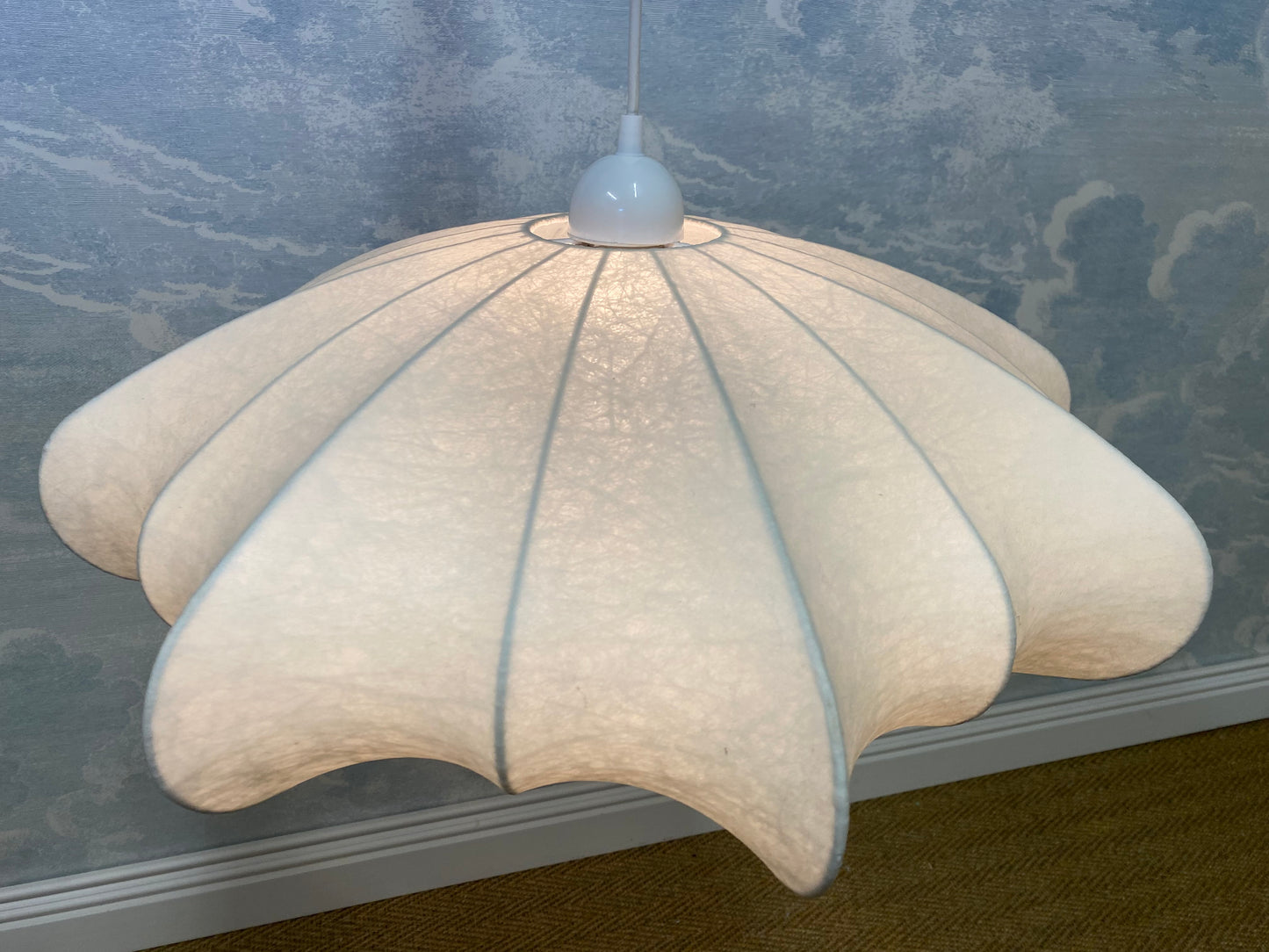 8-Pointed Cocoon Pendant Light, Mid-Century Modern, 1960s style