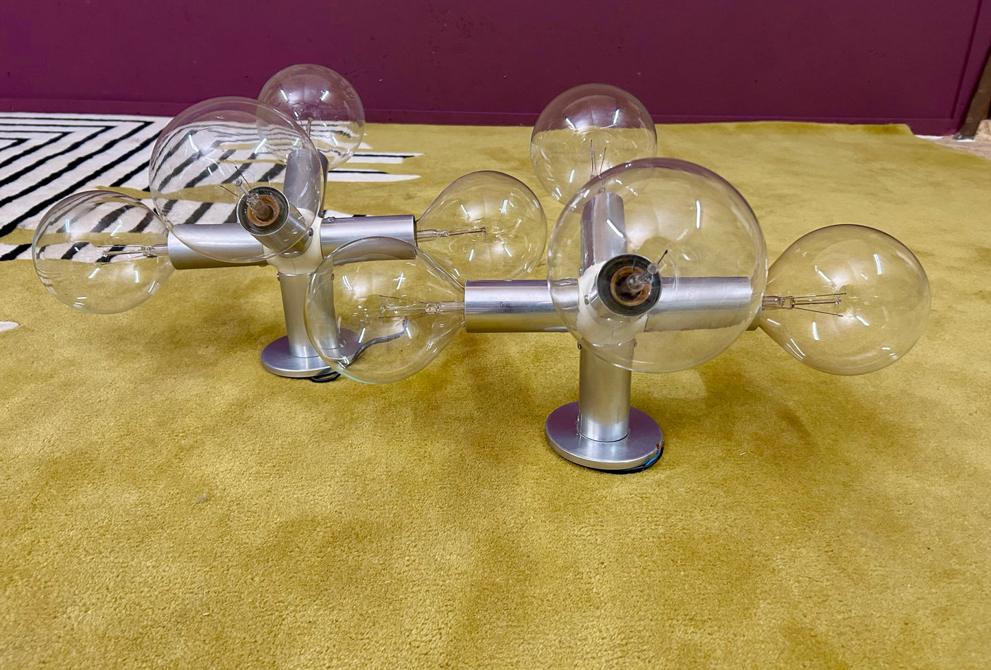 Pair of Wall Lights by Trix & Robert Haussmann for Swiss Lamps Int., Switzerland, 1960's