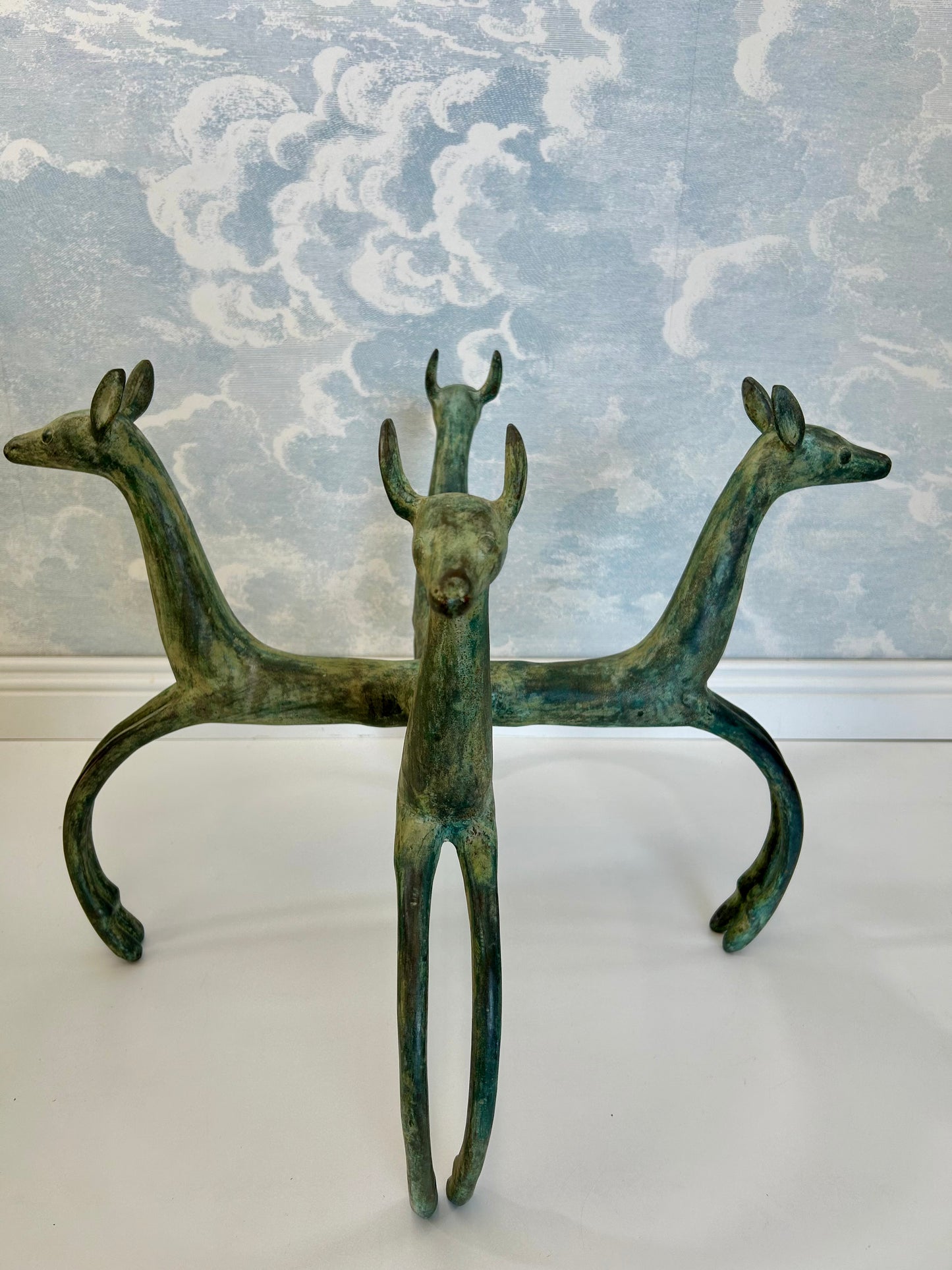 Sculptural Coffee Table, Patinated Bronze, in the Style of Armand-Albert Rateau