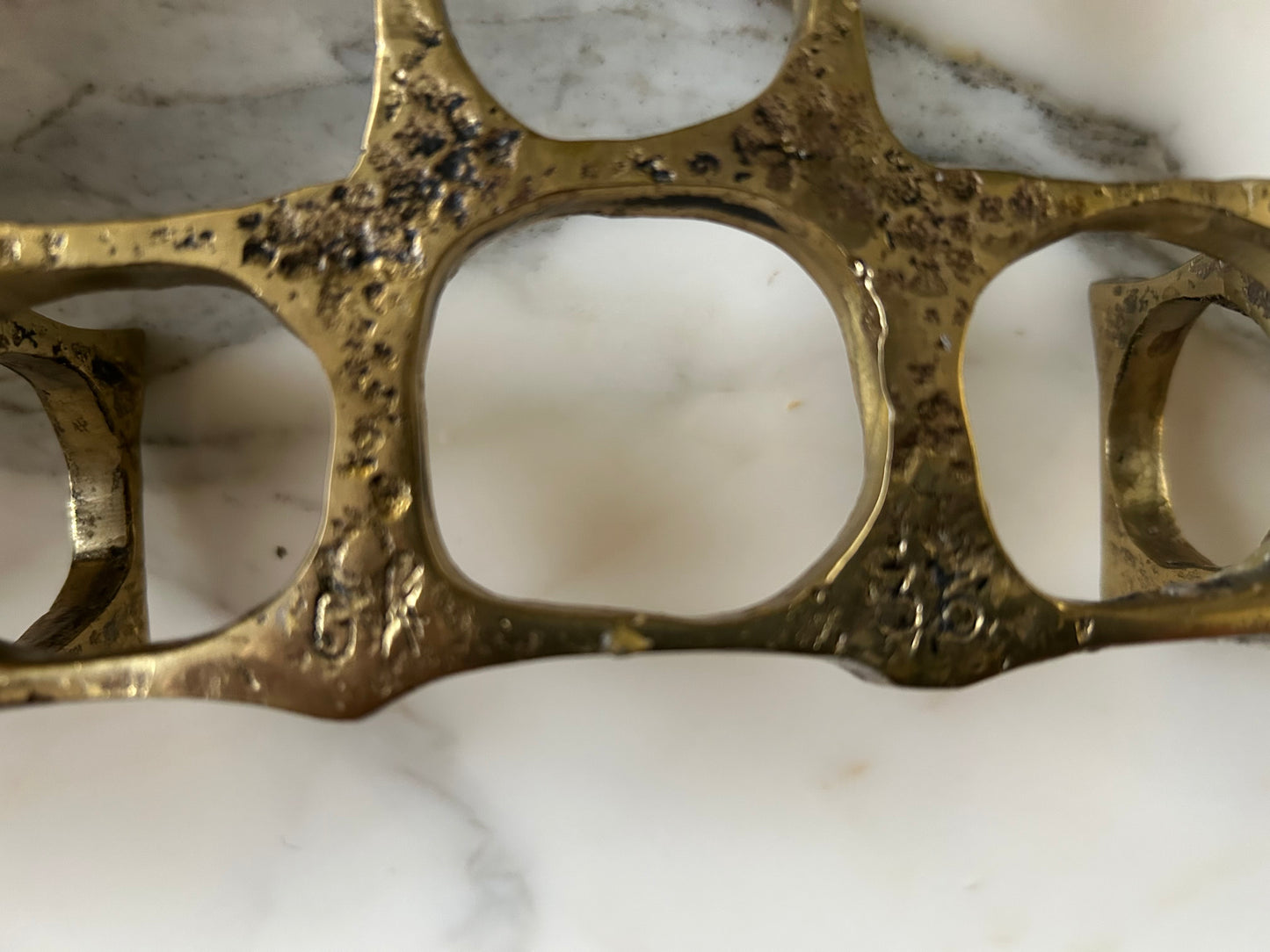Hand Casted Brass Candelabra By Heinz Goll, Brutalist, 1970s Austria