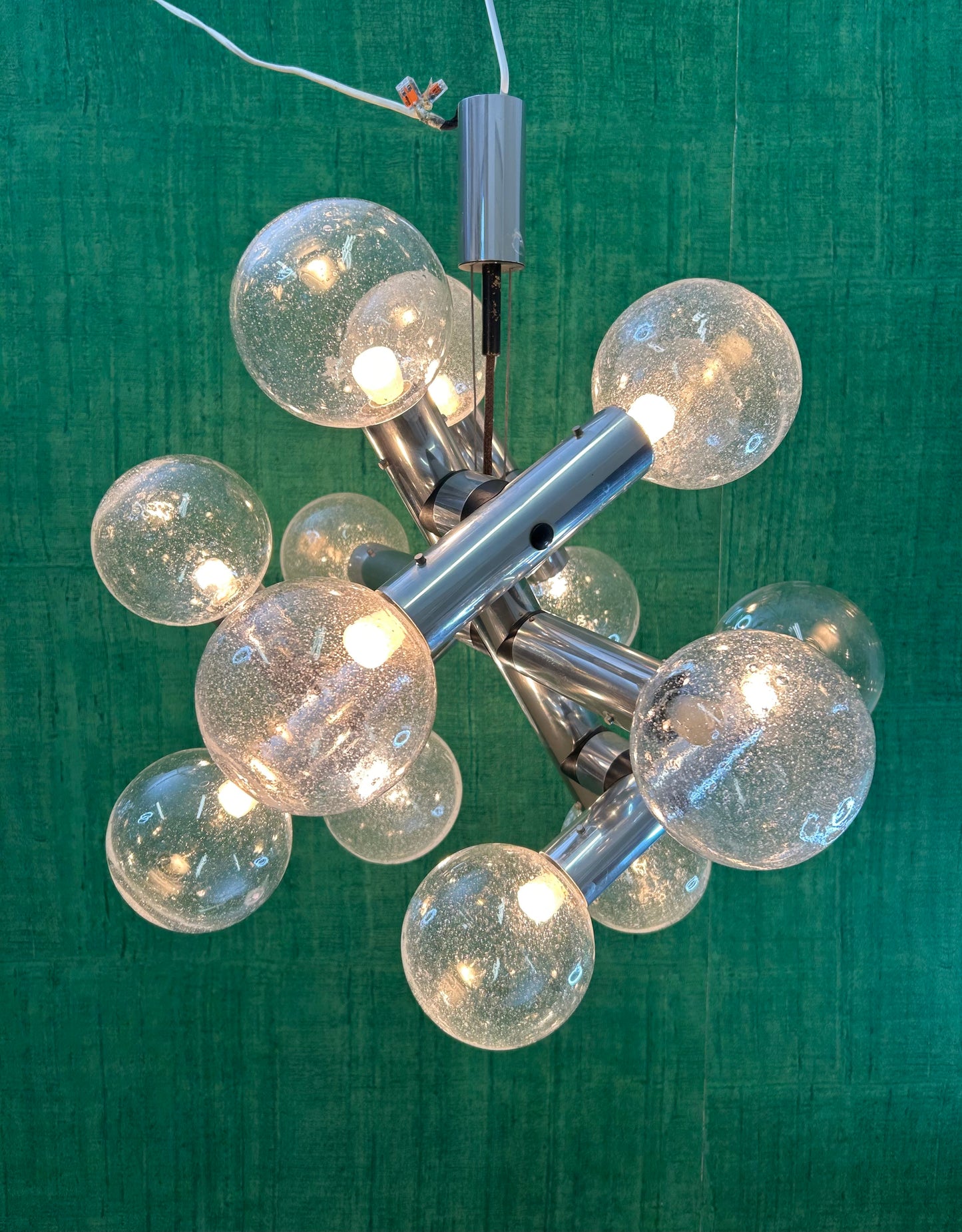 Atomic Age Chandelier by Kalmar Franken KG, Model RS 14 HL, Austria 1970's