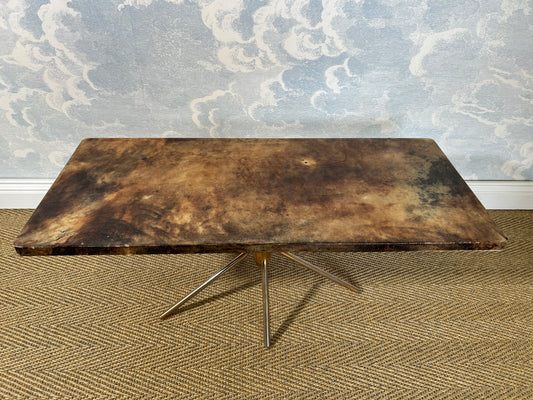 Aldo Tura Lacquered Goatskin Lounge Table, Italy, 1960's