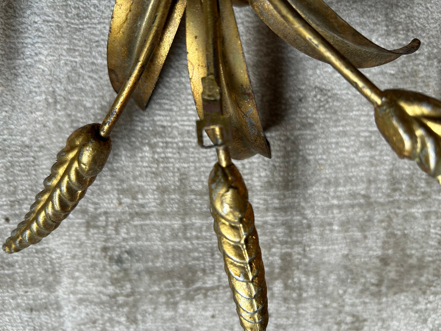 Set of 3 Wheat Sheaf Coat Hooks, Italy, 1960's, Hans Kogl style.