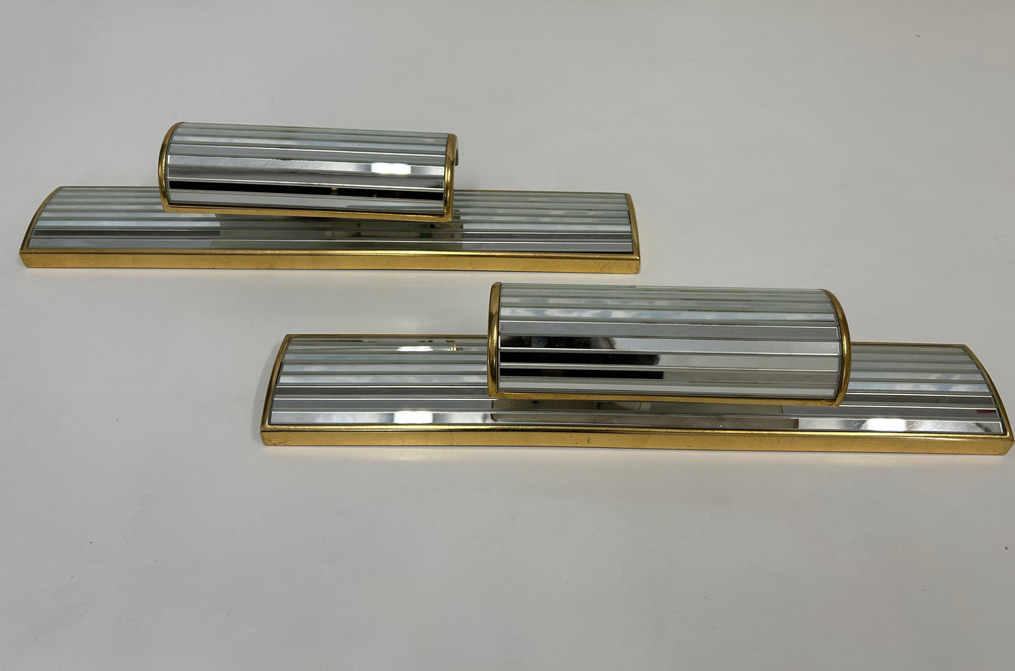 Pair of Mirrored Sconces by Dekundt, Belgium, 1980's (Model 1620-114)