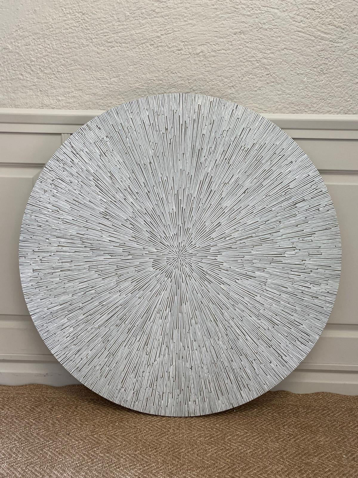 White Ceramic Mosaic Table, Germany, 1970's, In The Style Of Heinz Lilienthal / Berthold Müller