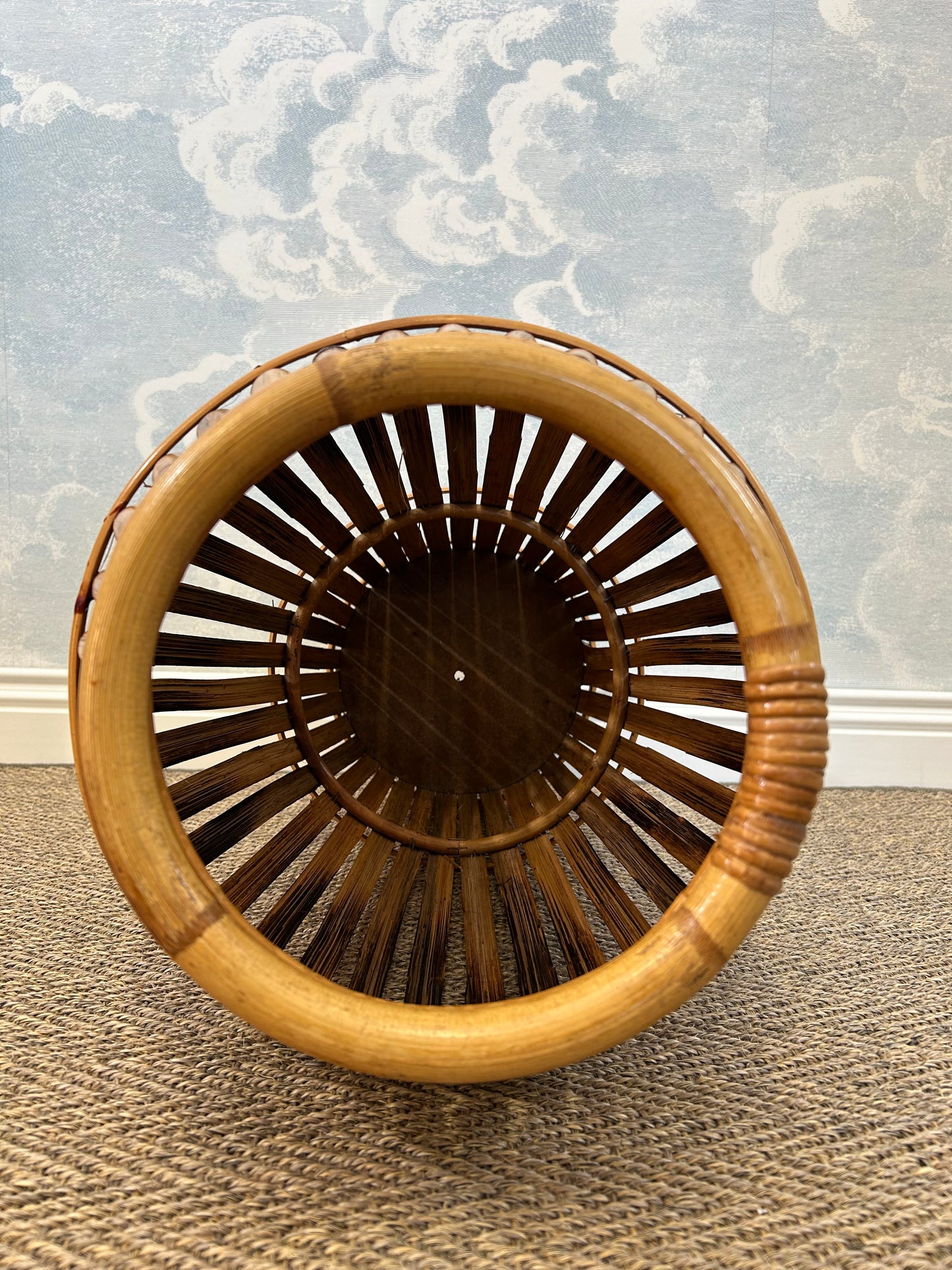 Bamboo Umbrella Stand attr. to Franco Albini for Bonacina, Italy, 1950s