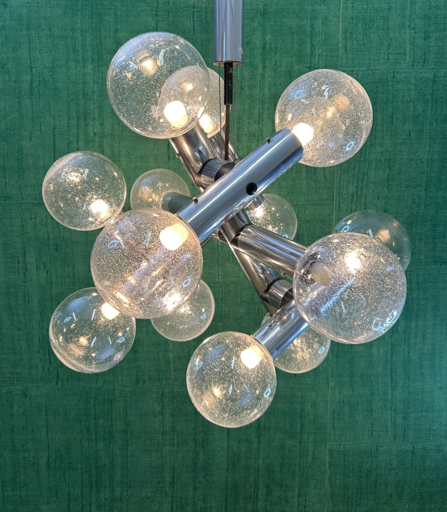 Atomic Age Chandelier by Kalmar Franken KG, Model RS 14 HL, Austria 1970's