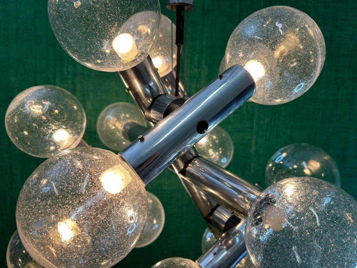 Atomic Age Chandelier by Kalmar Franken KG, Model RS 14 HL, Austria 1970's