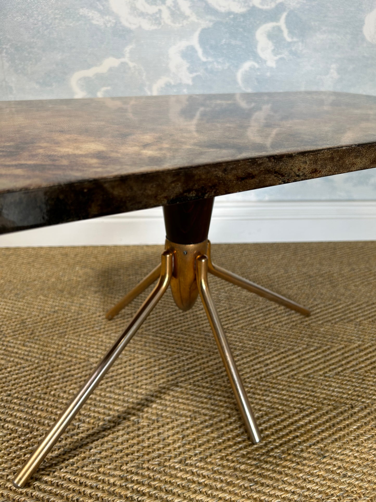 Aldo Tura Lacquered Goatskin Lounge Table, Italy, 1960's