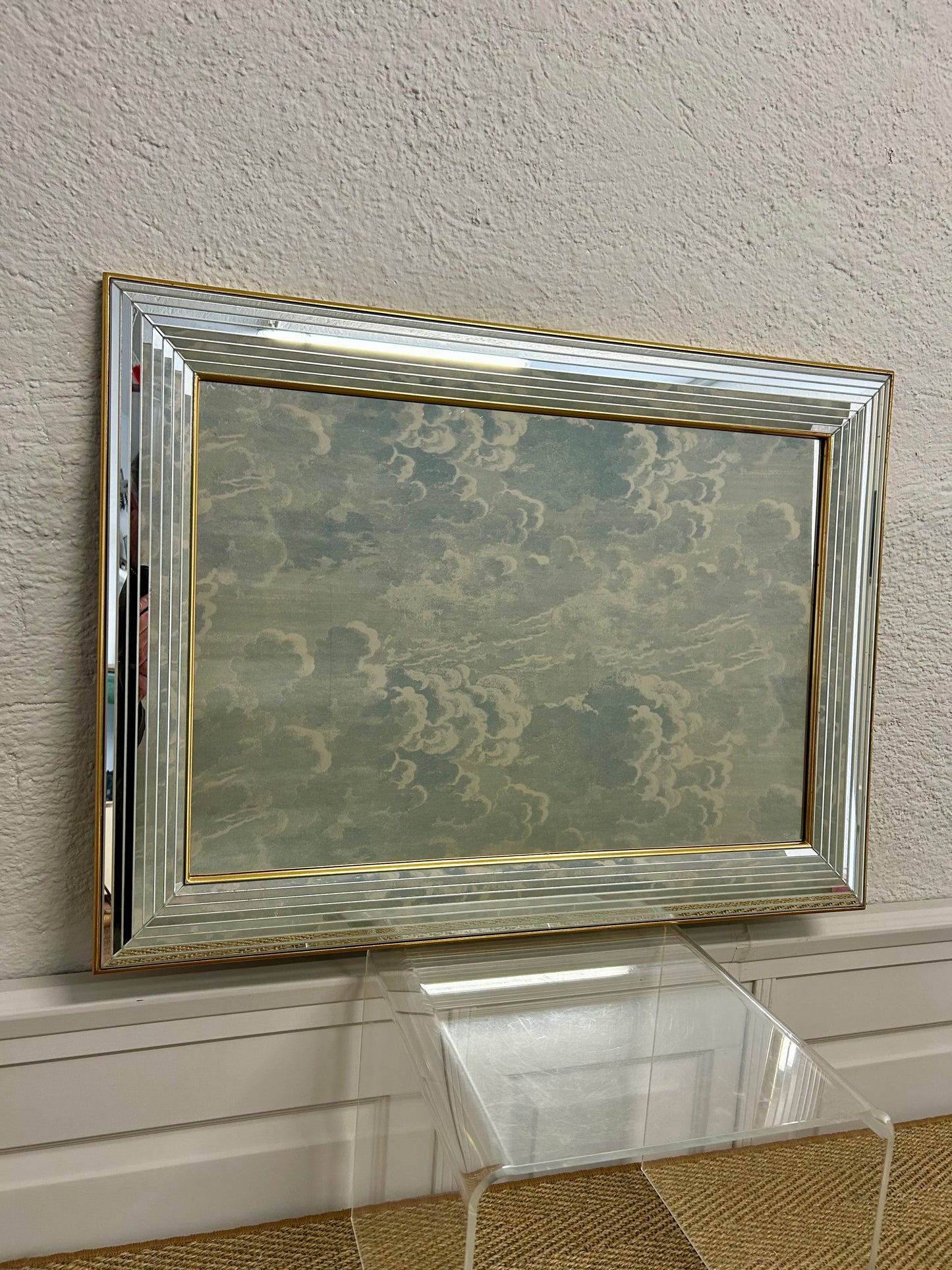 Glamourous Wall Mirror with Faceted Frame by Dekundt, Belgium, 1980's (Model 2024.311)