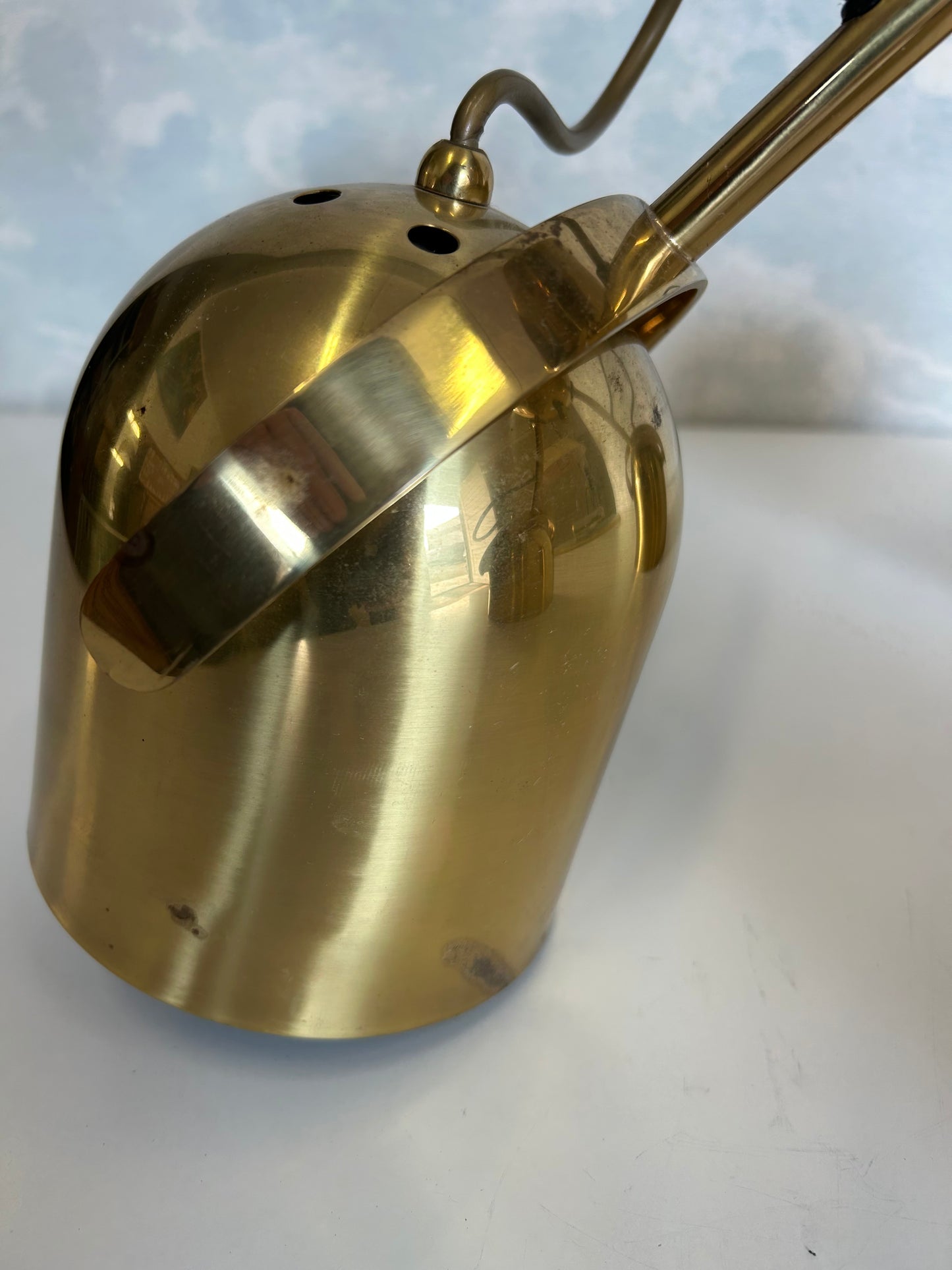 Brass Ceiling Light With 3 Adjustable Spotlights by Florian Schulz, Germany, 1970's
