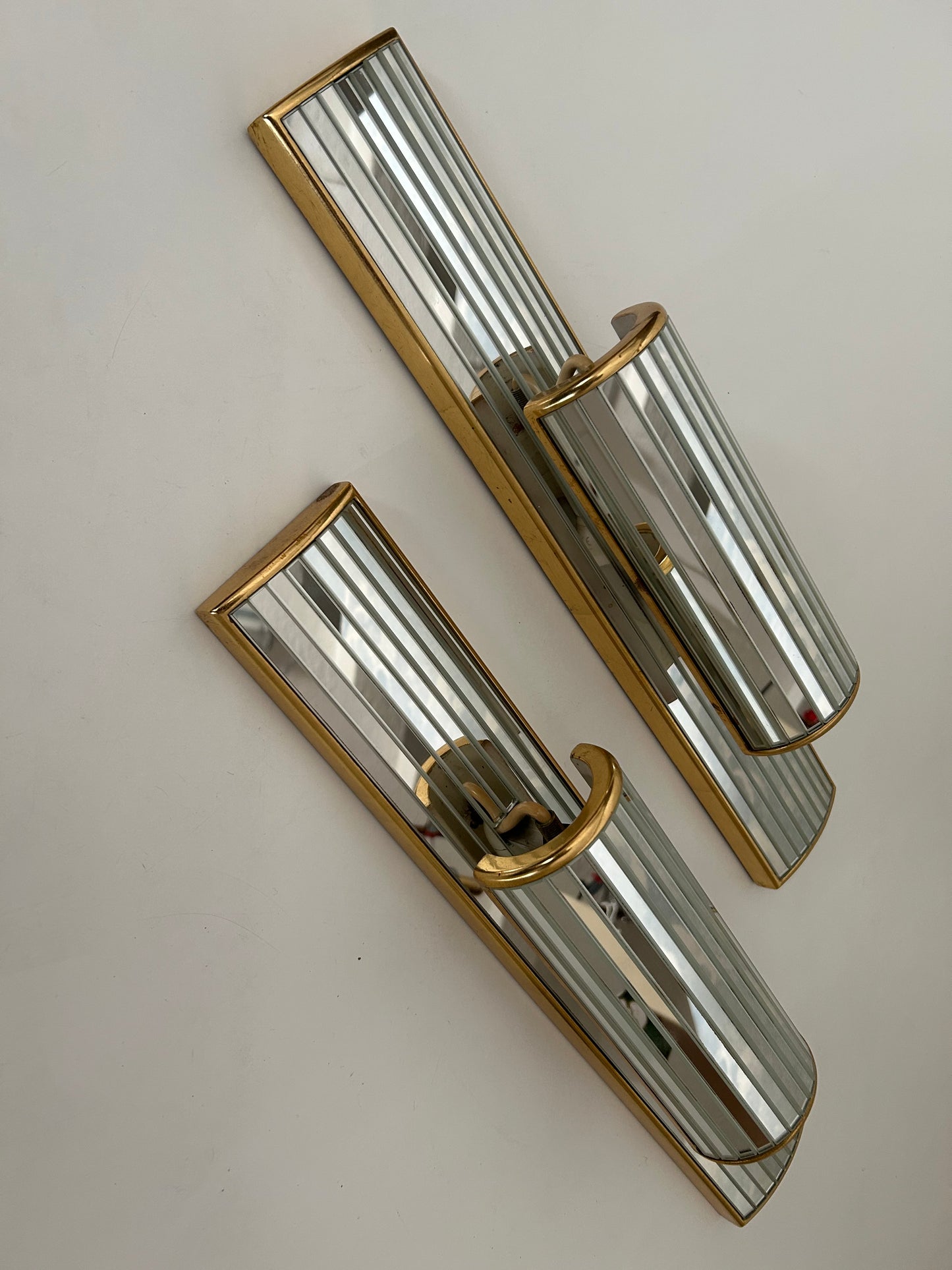Pair of Mirrored Sconces by Dekundt, Belgium, 1980's (Model 1620-114)
