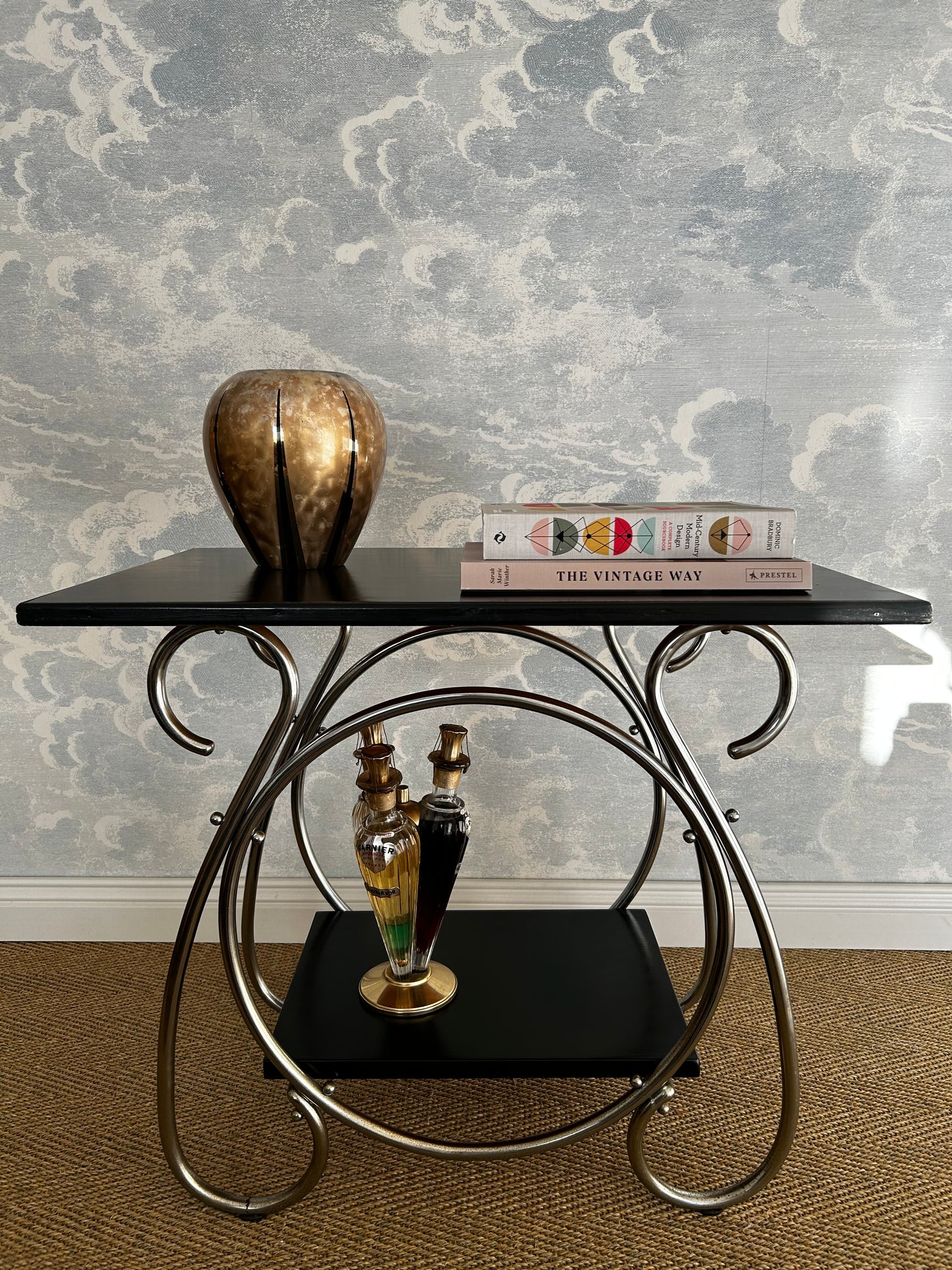 Chrome Tubular 2-tiered Side Table, Art Deco / Bauhaus, Belgium, 1930's