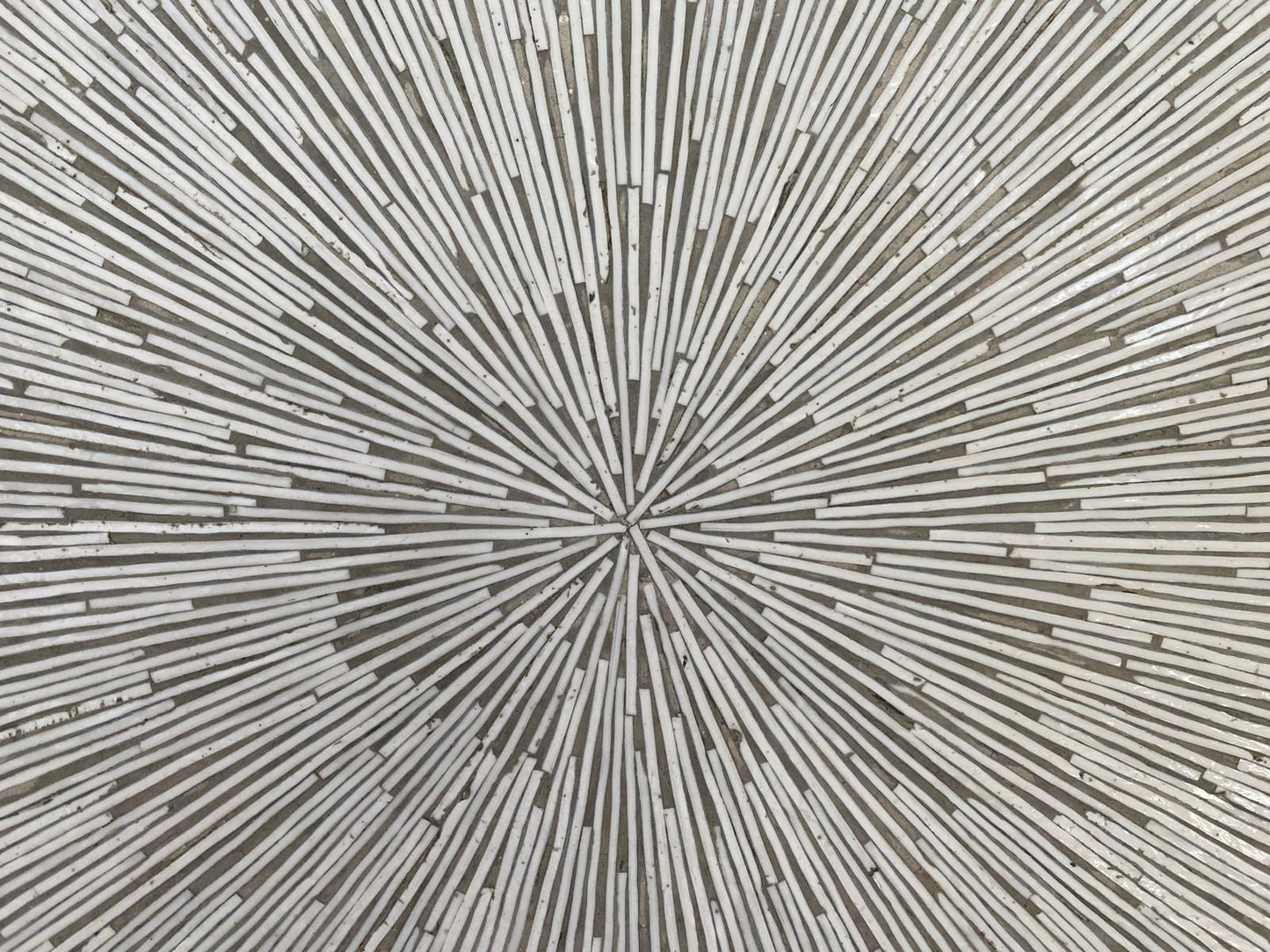 White Ceramic Mosaic Table, Germany, 1970's, In The Style Of Heinz Lilienthal / Berthold Müller
