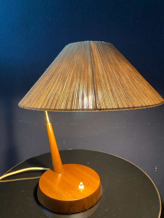 Mid-Century Modern Temde Sisal Desk Lamp, Germany / Switzerland 1960s