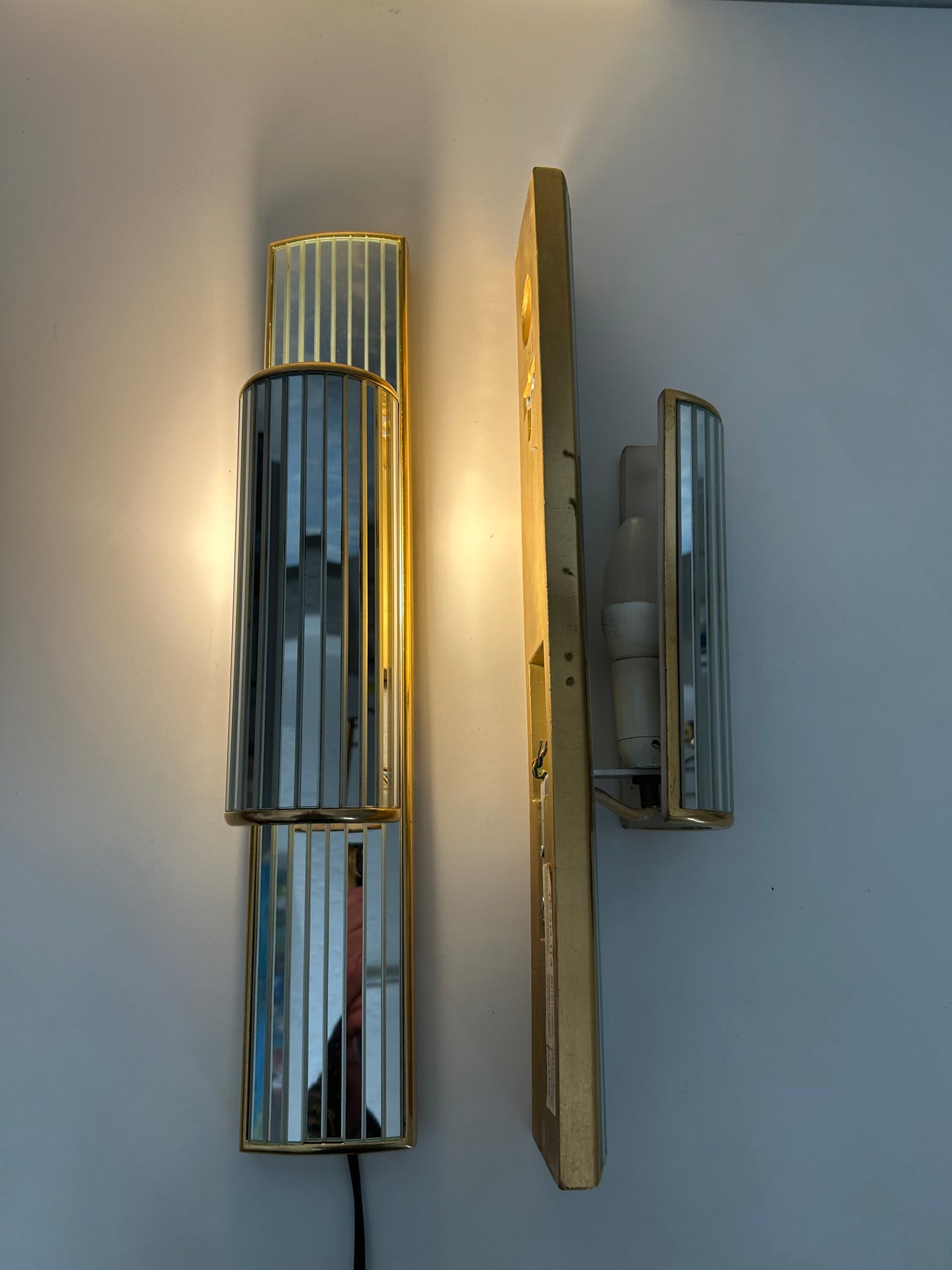 Pair of Mirrored Sconces by Dekundt, Belgium, 1980's (Model 1620-114)