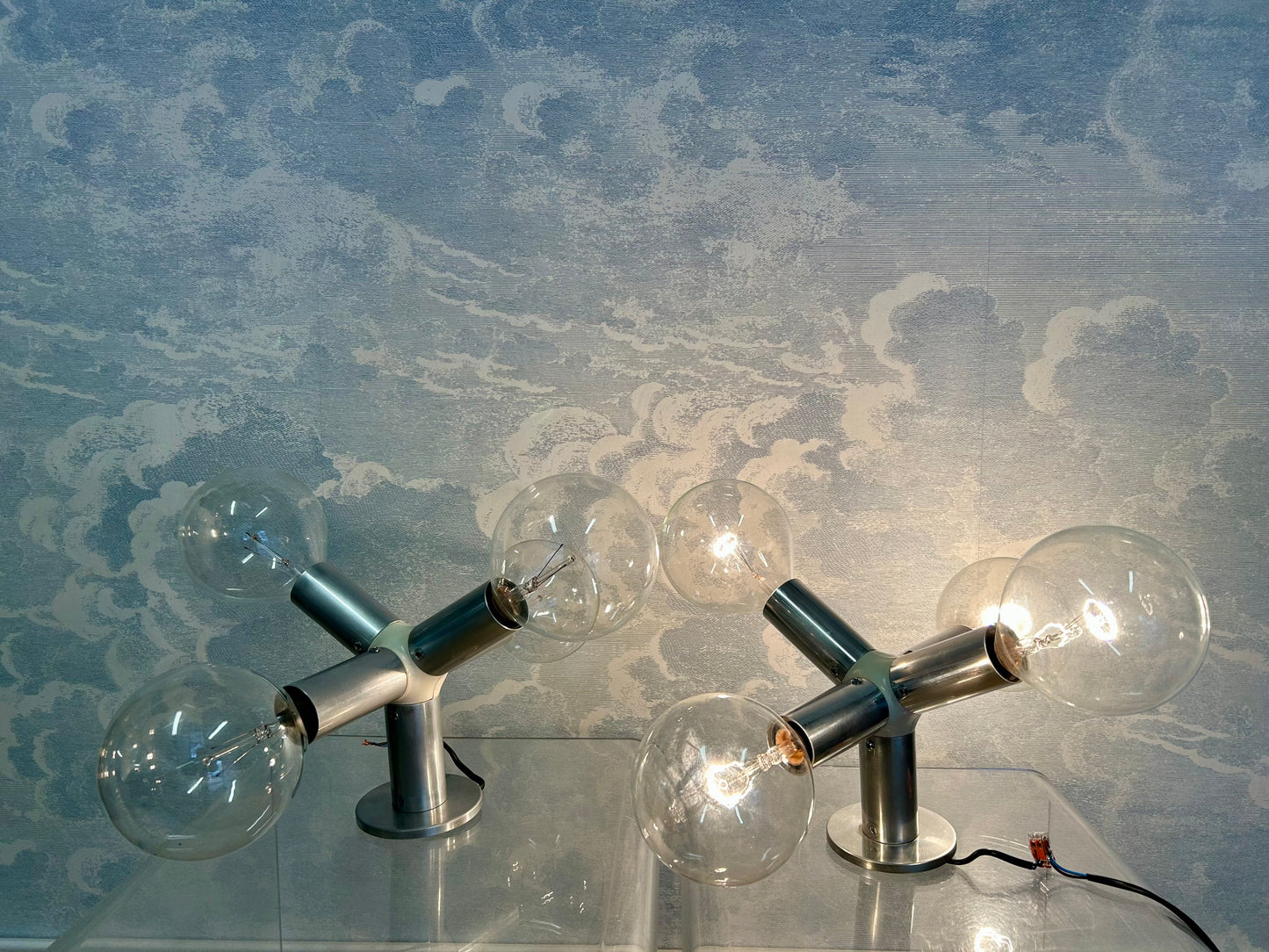 Pair of Wall Lights by Trix & Robert Haussmann for Swiss Lamps Int., Switzerland, 1960's