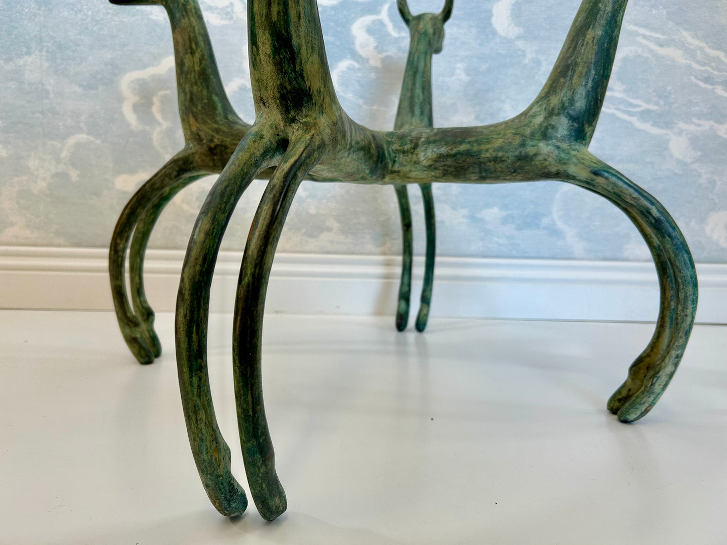Sculptural Coffee Table, Patinated Bronze, in the Style of Armand-Albert Rateau