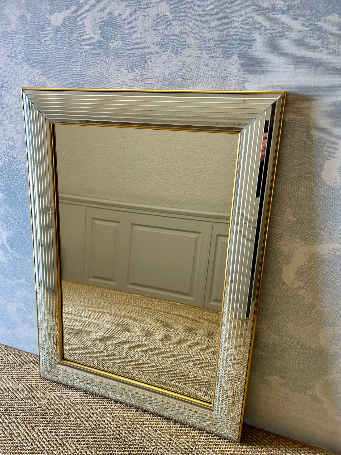 Glamourous Wall Mirror with Faceted Frame by Dekundt, Belgium, 1980's (Model 2024.311)